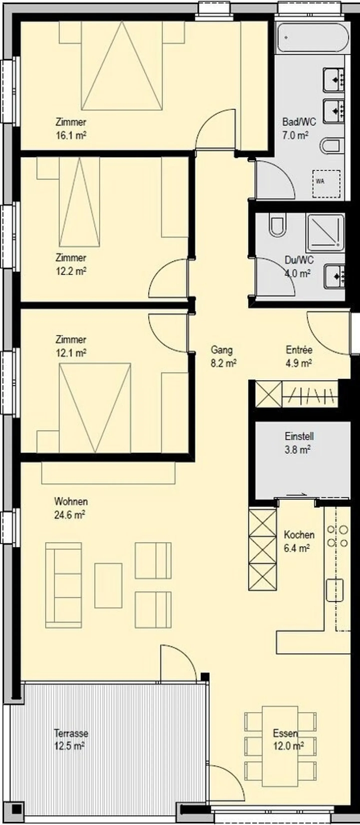 Moderne 4.5 Zimmer-Wohnung - Foto 8 von 8