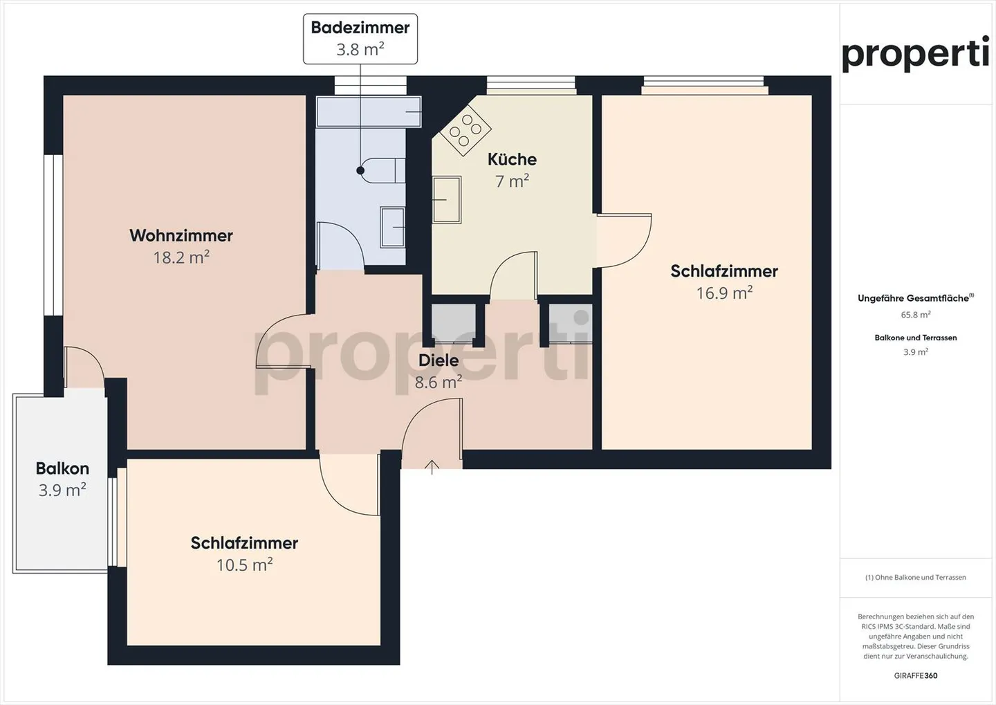 Charmante appartement 3.5 pièces à Herisau, Canton AR - meublé - Photo 8 sur 9