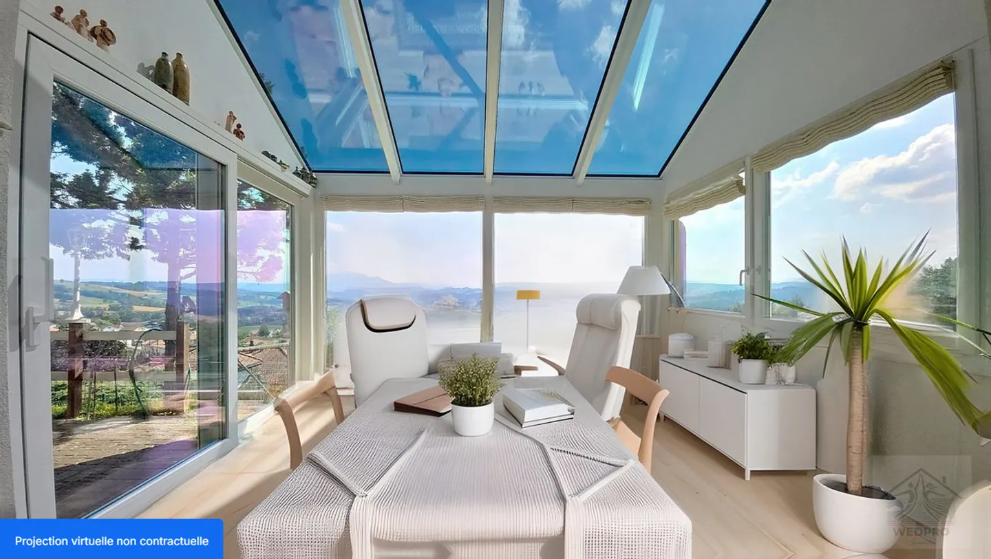 Einzelvilla 193 m² in Ursy - 6 Schlafzimmer, Grundstück 1'205 m², Blick auf die Alpen - Foto 5 von 6