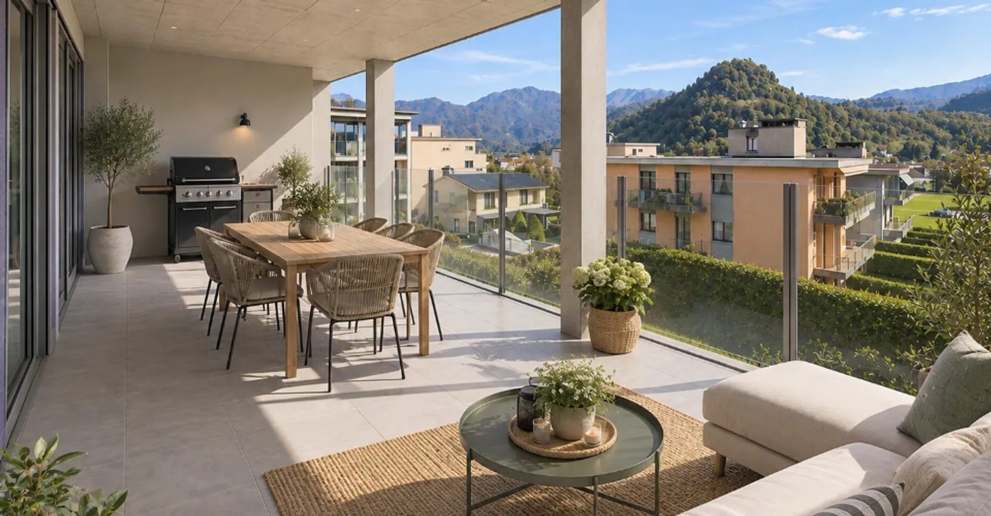 Appartement moderne avec grande terrasse - Photo 2 sur 9