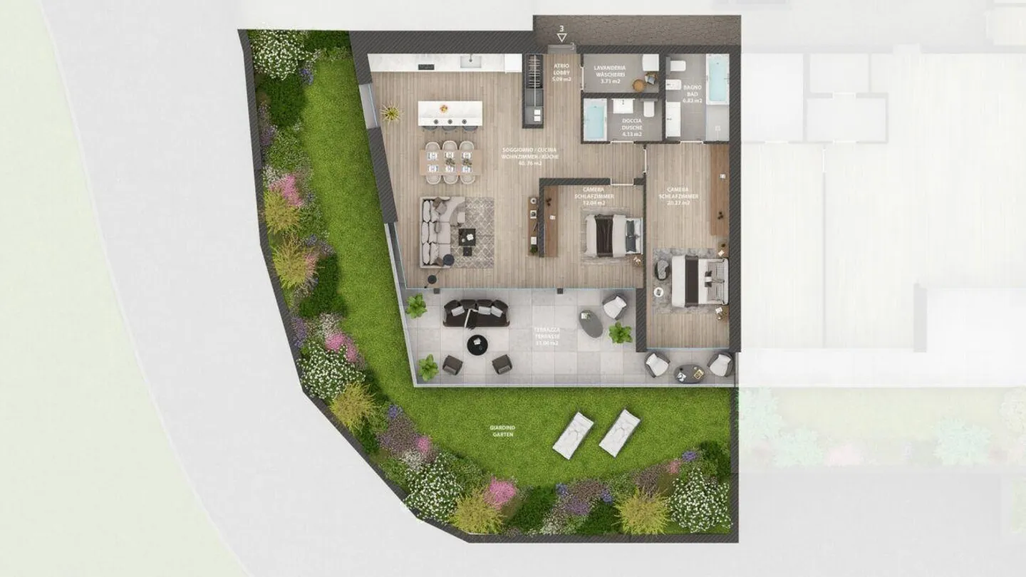 Porta al Paradiso - Locarno Monti - Appartamento al piano terra di 3,5 locali (W3) - Foto 11 di 12