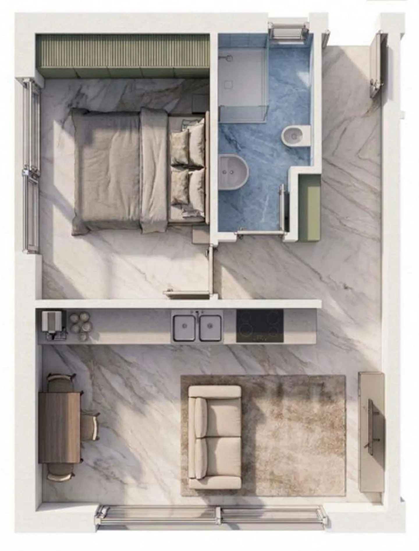 Residenza AVISTA - Elegant 2.5 rooms with terrace and garden - Photo 2 of 4