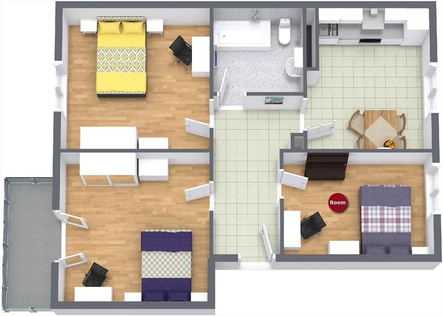 Möbliertes Zimmer in modernisierter Wohnung an top Lage - Foto 12 von 12