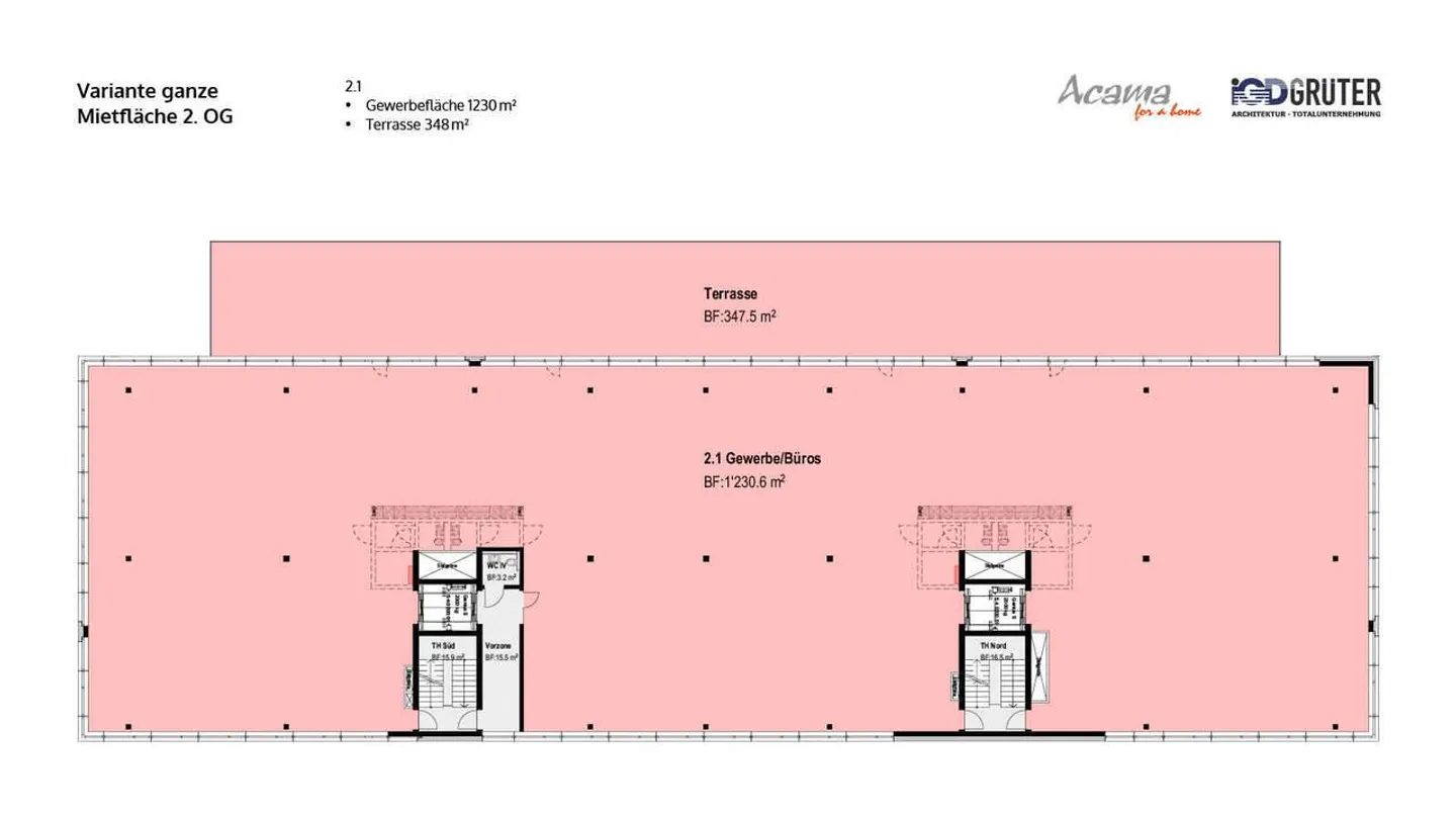 1230 m² commercial space with terrace in the Reussegg business park Lucerne - Photo 6 of 7