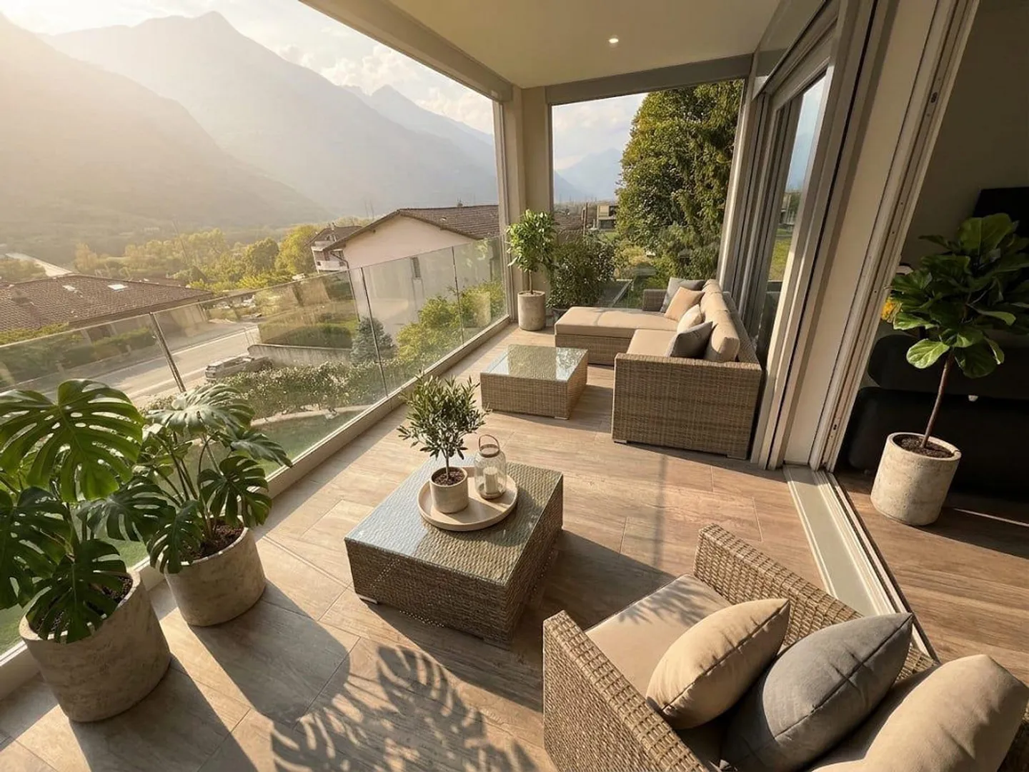 Modernes und helles 3,5-Zimmer-Apartment mit Loggia in Claro - Foto 1 von 12