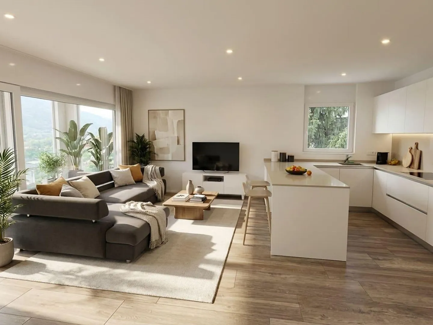 Modernes und helles 3,5-Zimmer-Apartment mit Loggia in Claro - Foto 2 von 12