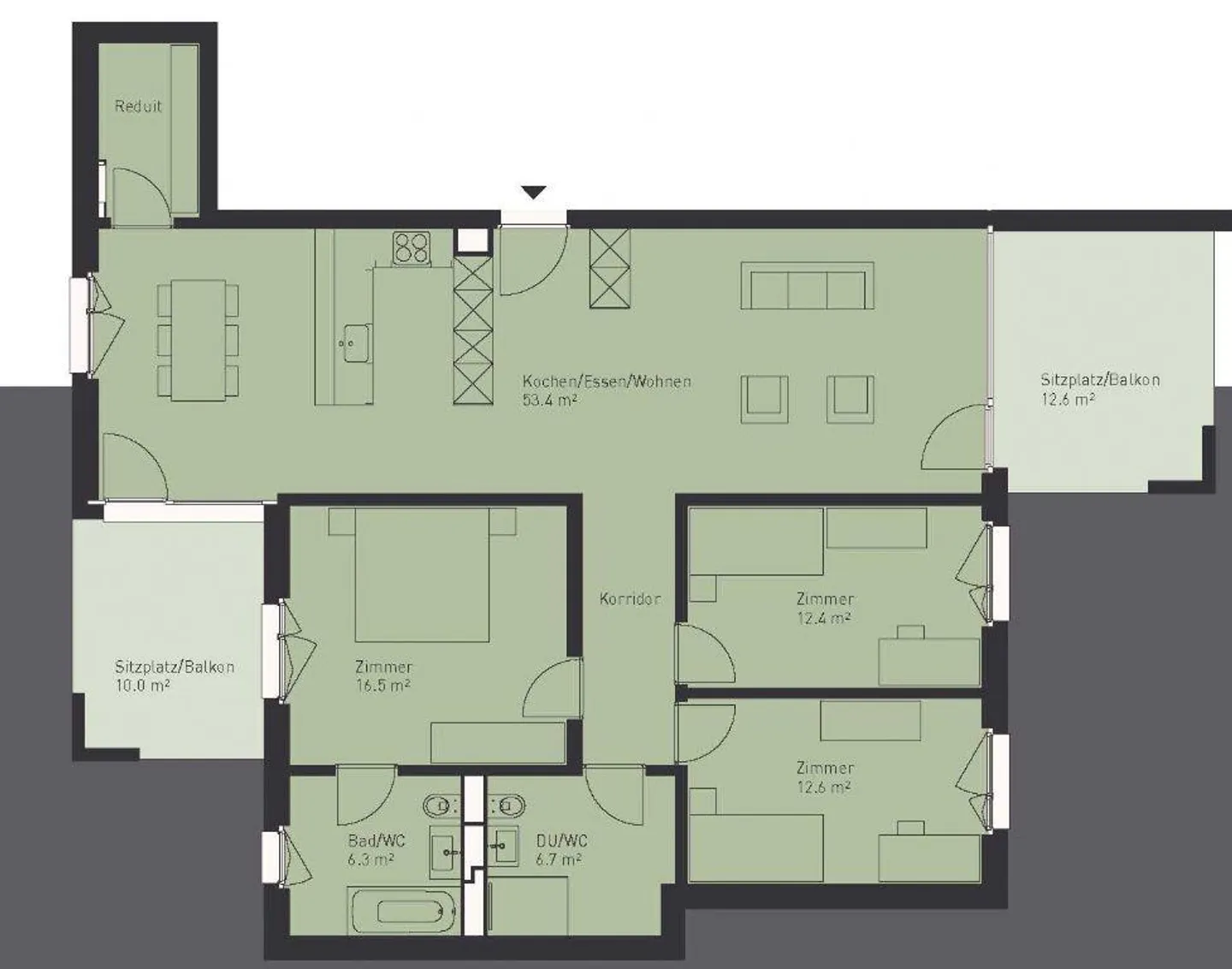 Helles Familienapartment mit Garten - Foto 2 von 8