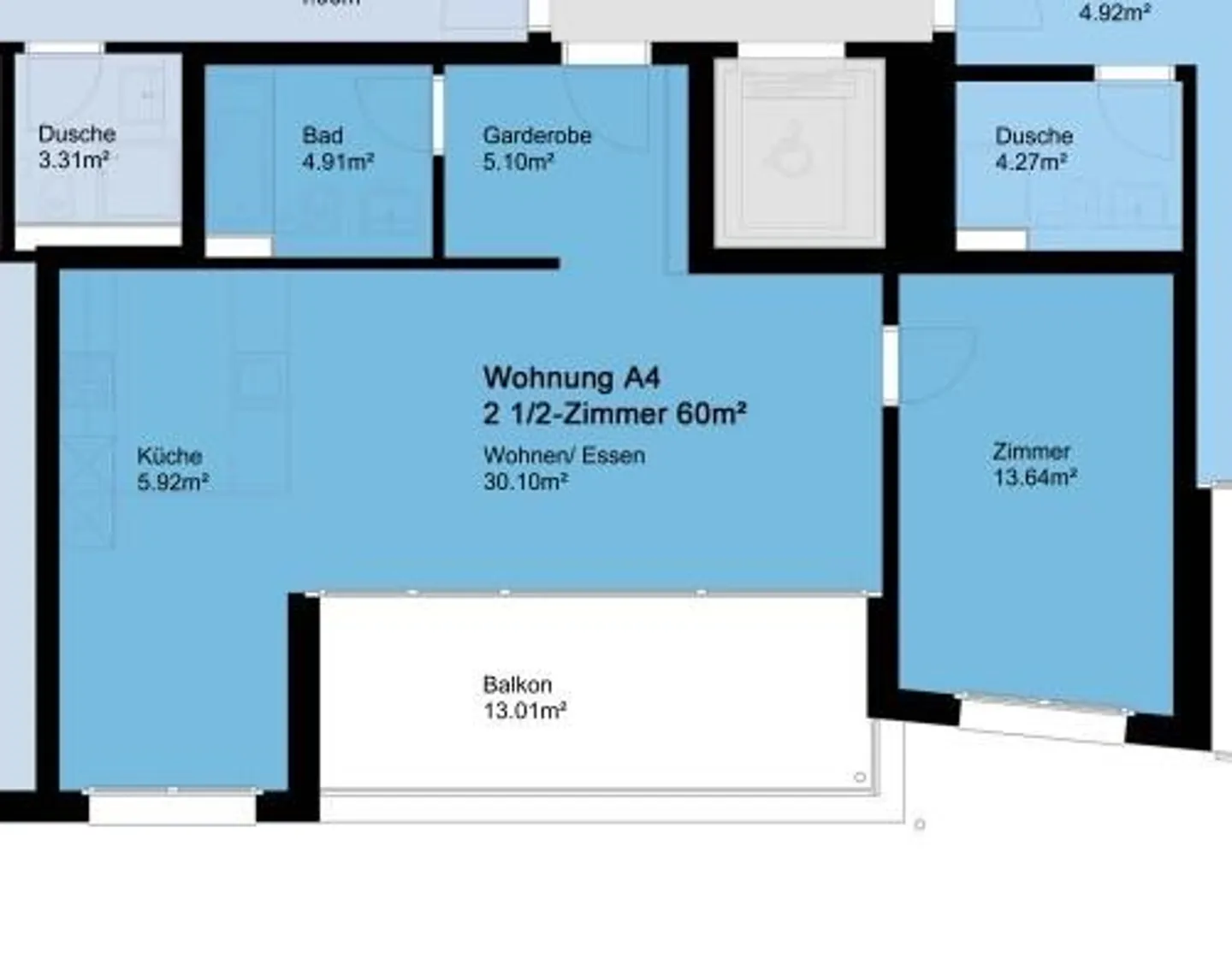 Beautiful 2.5-room apartment with spacious balcony for rent - Photo 8 of 8