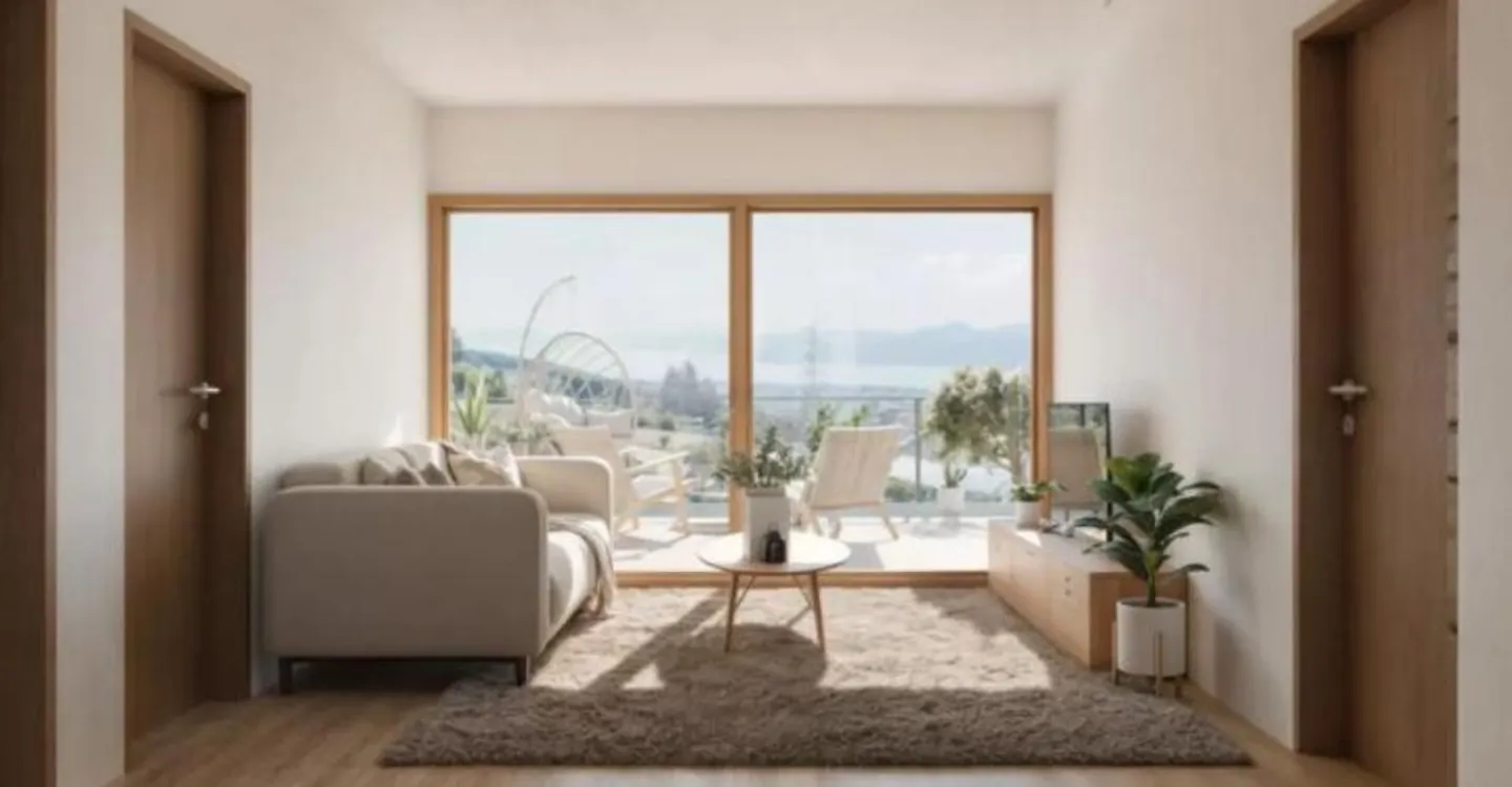 WOHNUNG-TERRASSE MIT PANORAMABLICK AUF DEN SEE! - Foto 2 von 5