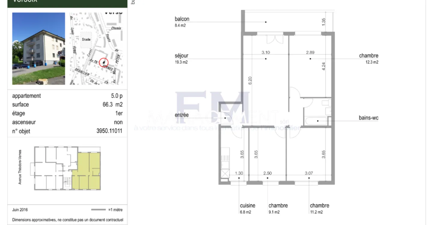 Charmant appartement 4,5 pièces - Photo 3 sur 3