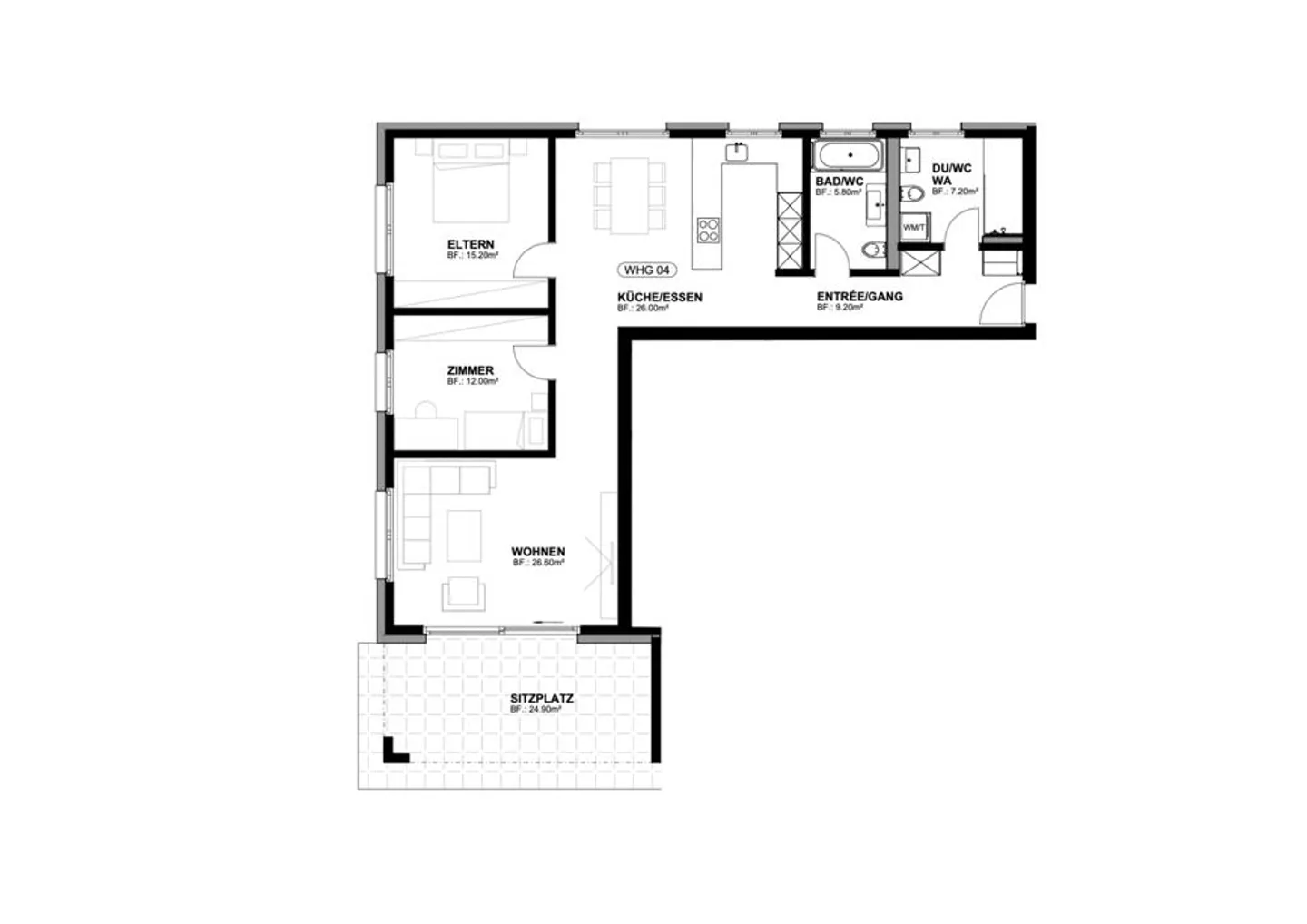 Appartement penthouse moderne avec terrasse confortable - Photo 3 sur 4