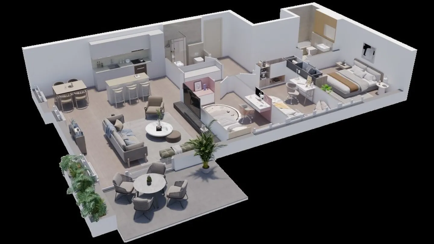 3.5 room apartments for rent - Photo 3 of 3