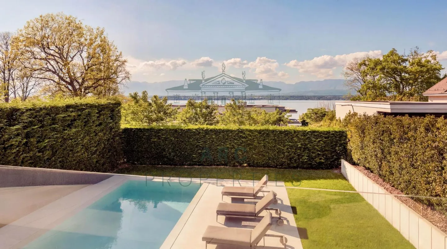 ANIÈRES - VILLA MODERNE AVEC ACCÈS PRIVÉ AU LAC - Photo 1 sur 4