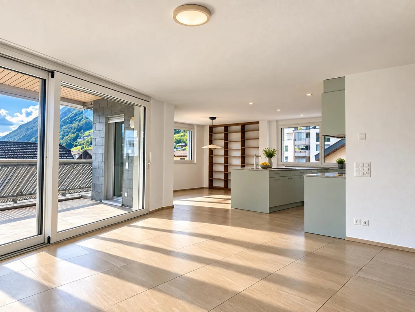 Helles Apartment mit Bergblick - Foto 1 von 7
