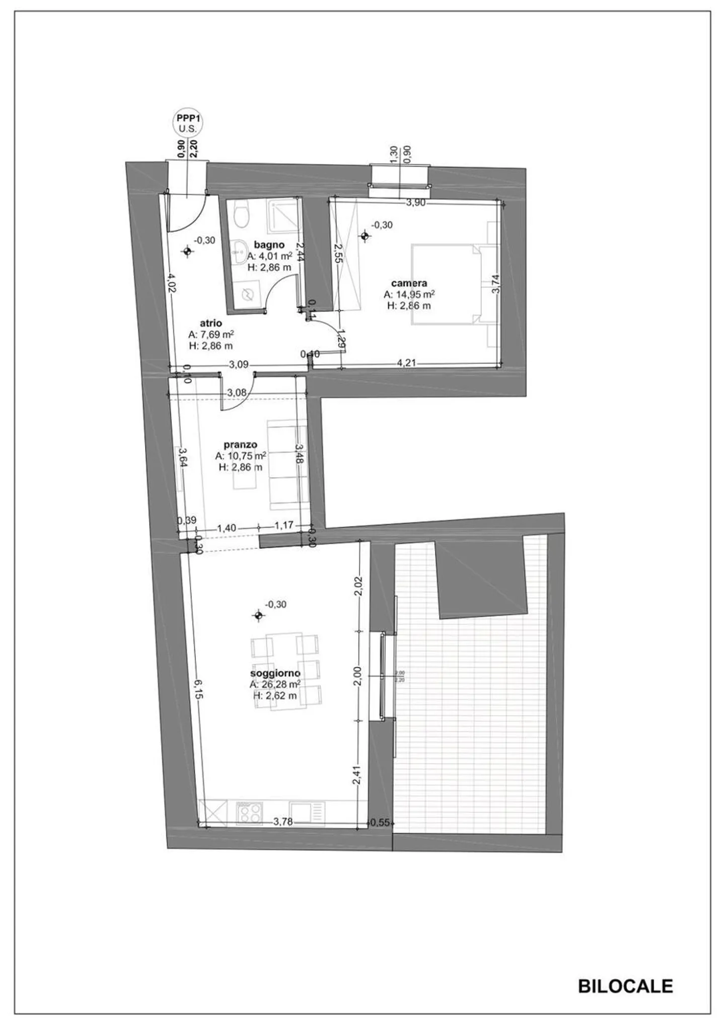 SPACIOUS AND MODERN 2.5 ROOMS WITH PRIVATE COURTYARD - Photo 8 of 8