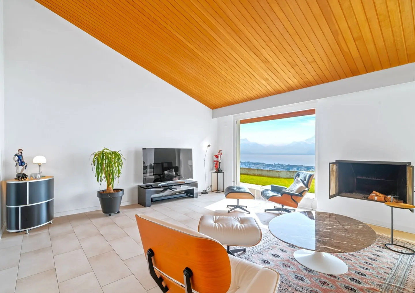 Rare villa d'architecte, vue spectaculaire, vignes à Corseaux - Photo 8 sur 15