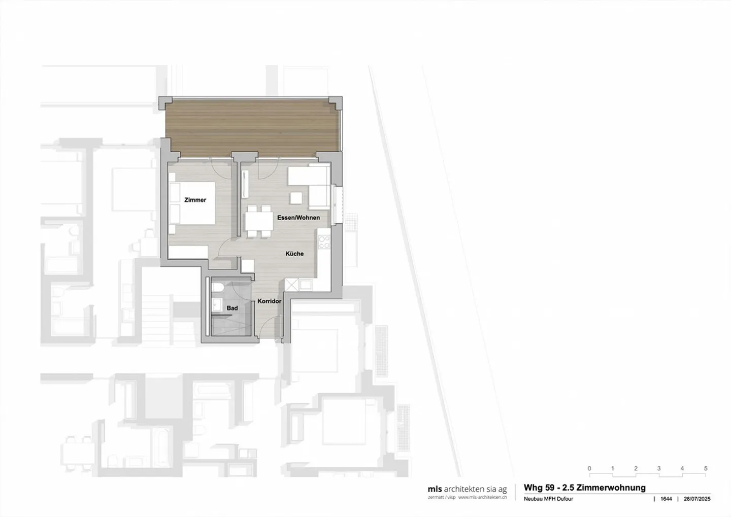 Nouveau bâtiment à Dufour | Appartement 2.5 pièces | 4ème étage | Résidence principale - Photo 9 sur 9