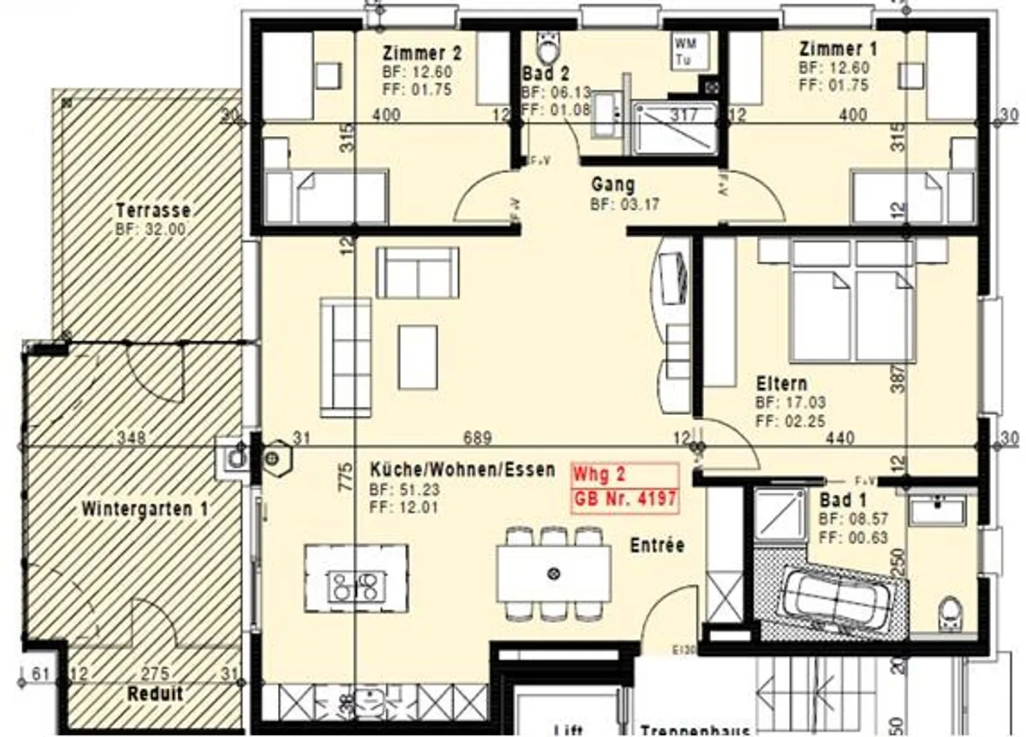 2 attraktive 4.5-ZI-Eigentumswohnungen mit Wintergarten und Balkon - Foto 11 von 12
