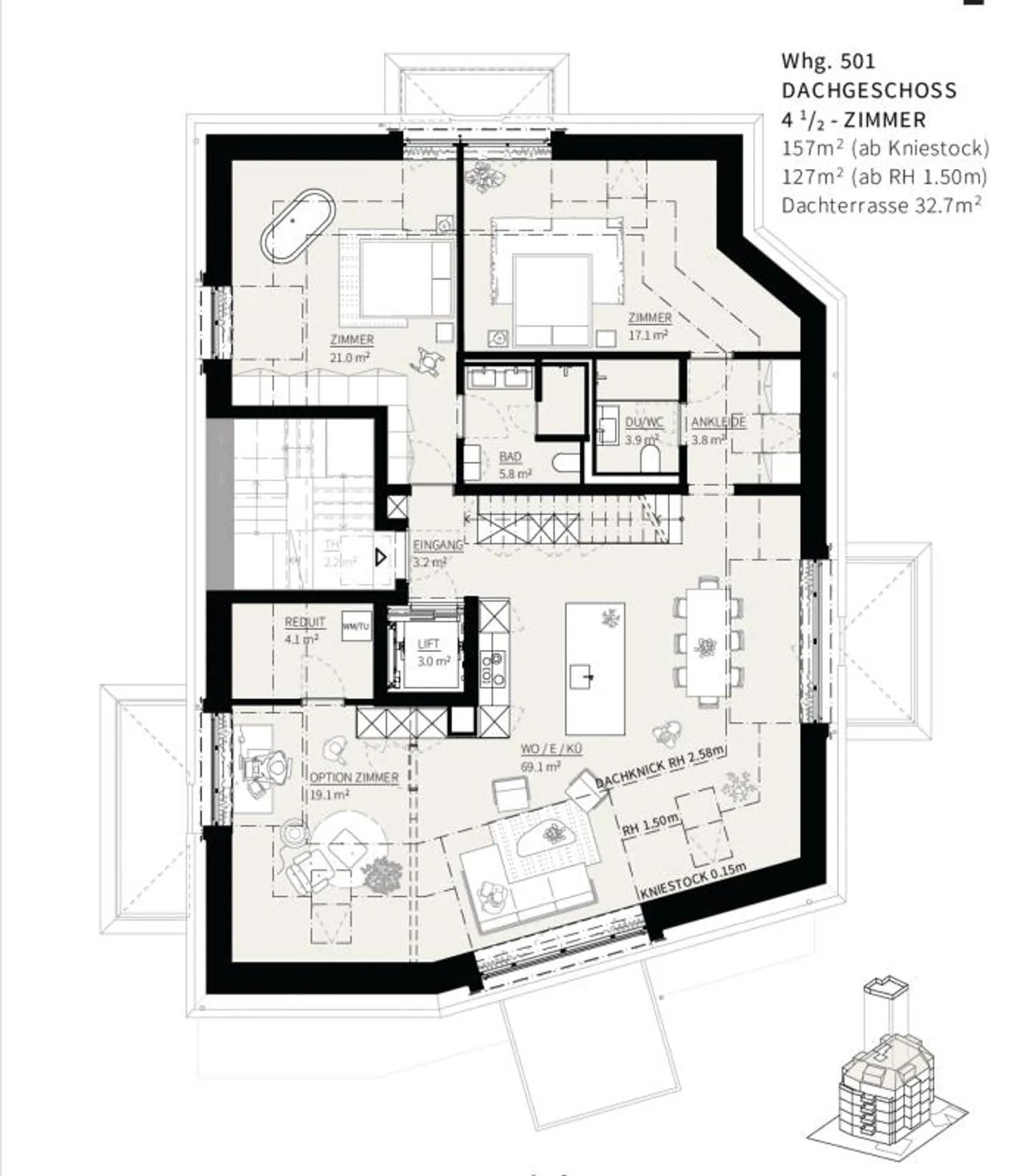 Sphera 3 - 4.5 Room Apartment - Photo 6 of 11