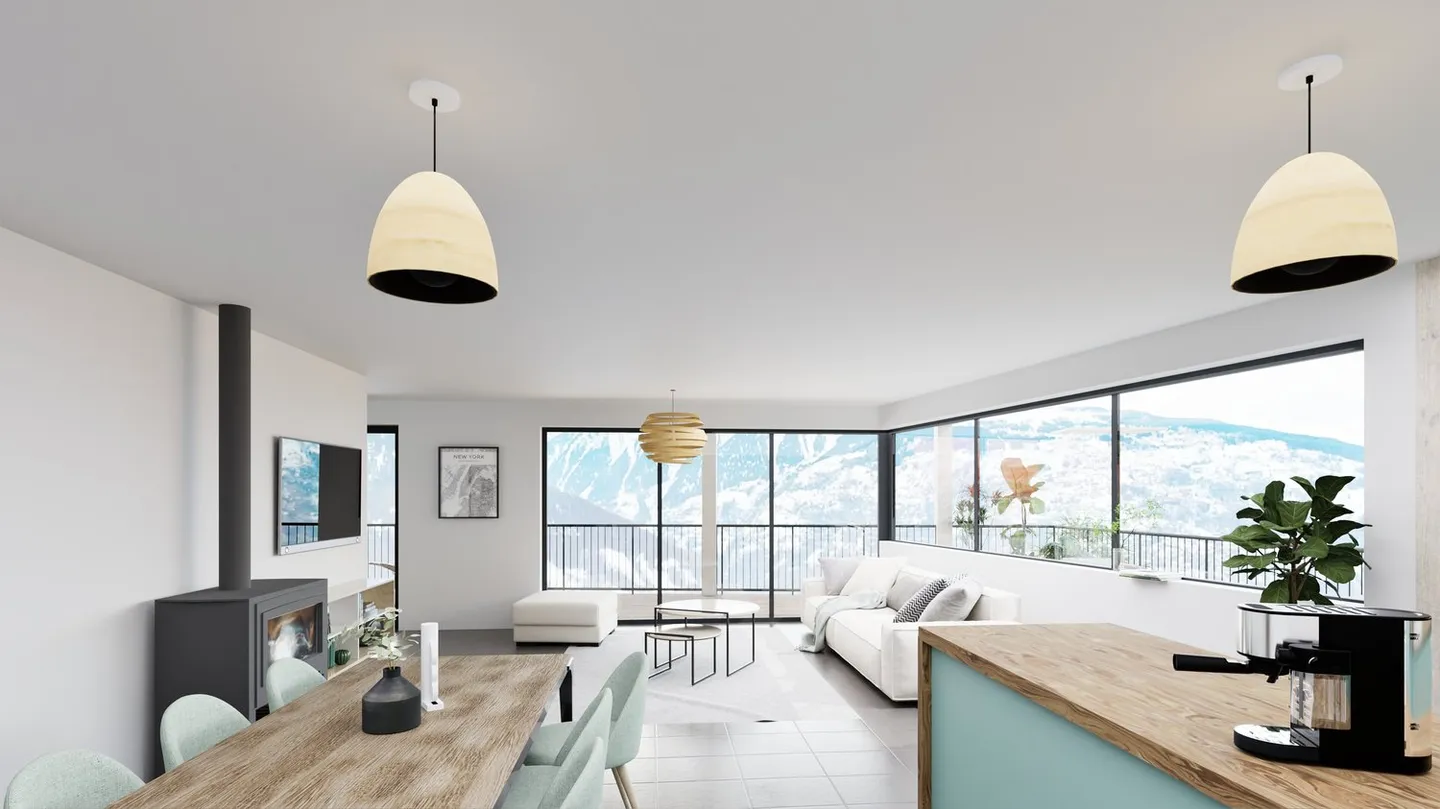 R2: High-quality 4.5-room apartment with stunning views, St-Martin, Val d'Hérens - Photo 4 of 17