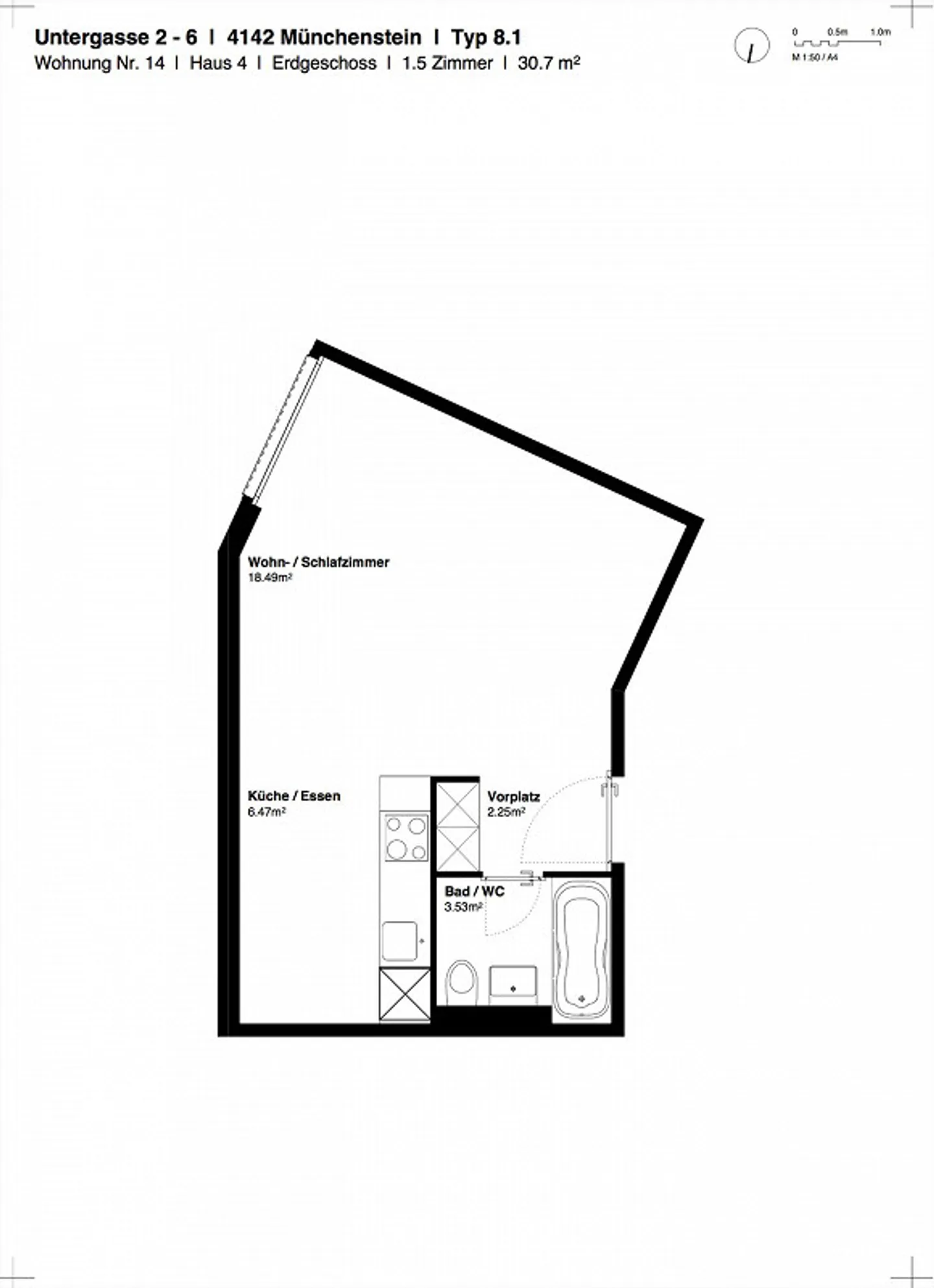 Appartamento moderno di 1,5 stanze - Foto 9 di 9