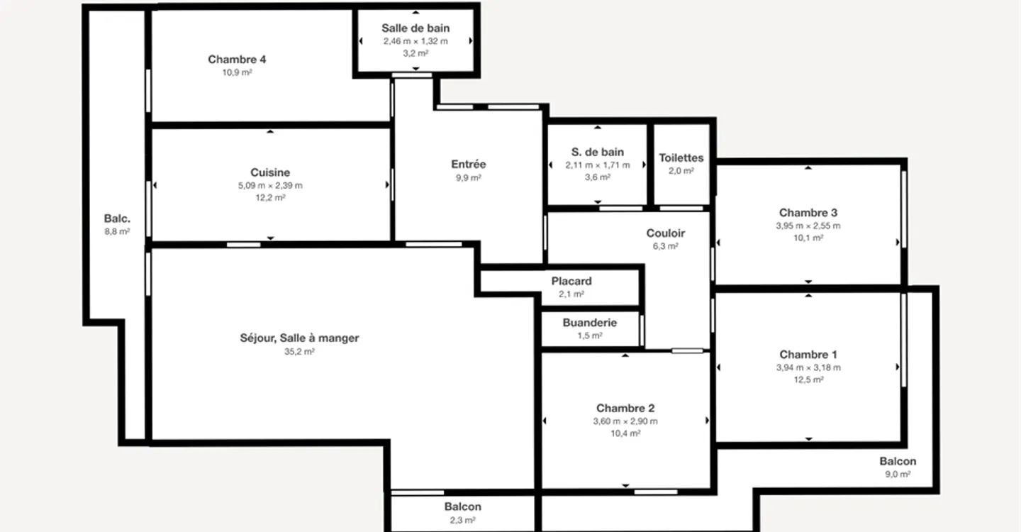 Appartement élégant 4 pièces - Photo 14 sur 14