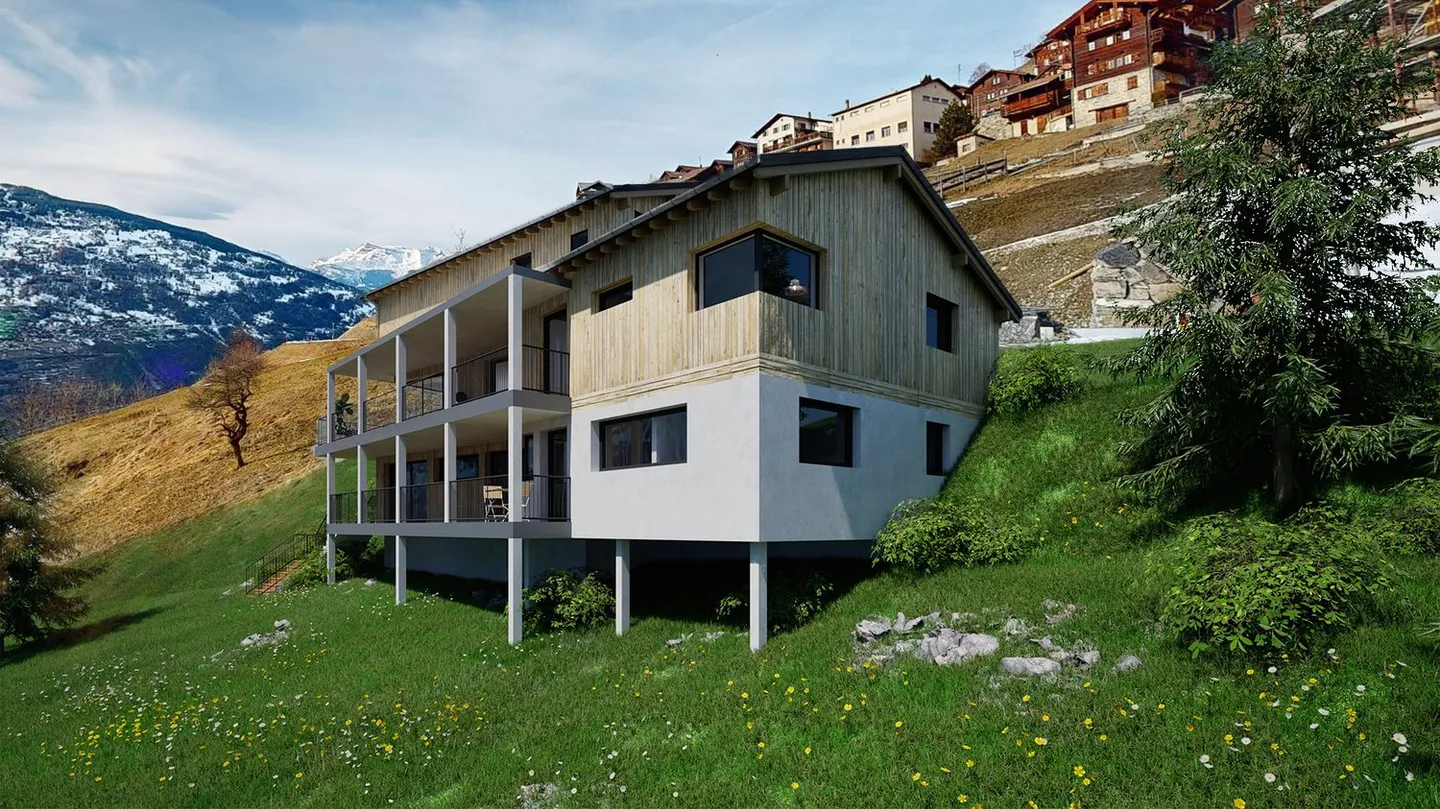 Appartamento di alta qualità con vista panoramica mozzafiato, St-Martin, Val d'Hérens - Foto 14 di 17