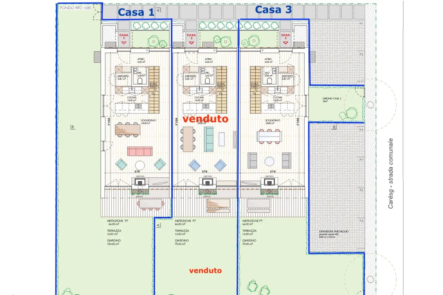 Casa unifamiliare/ a schiera con giardino e 2 posti auto - Foto 12 di 19