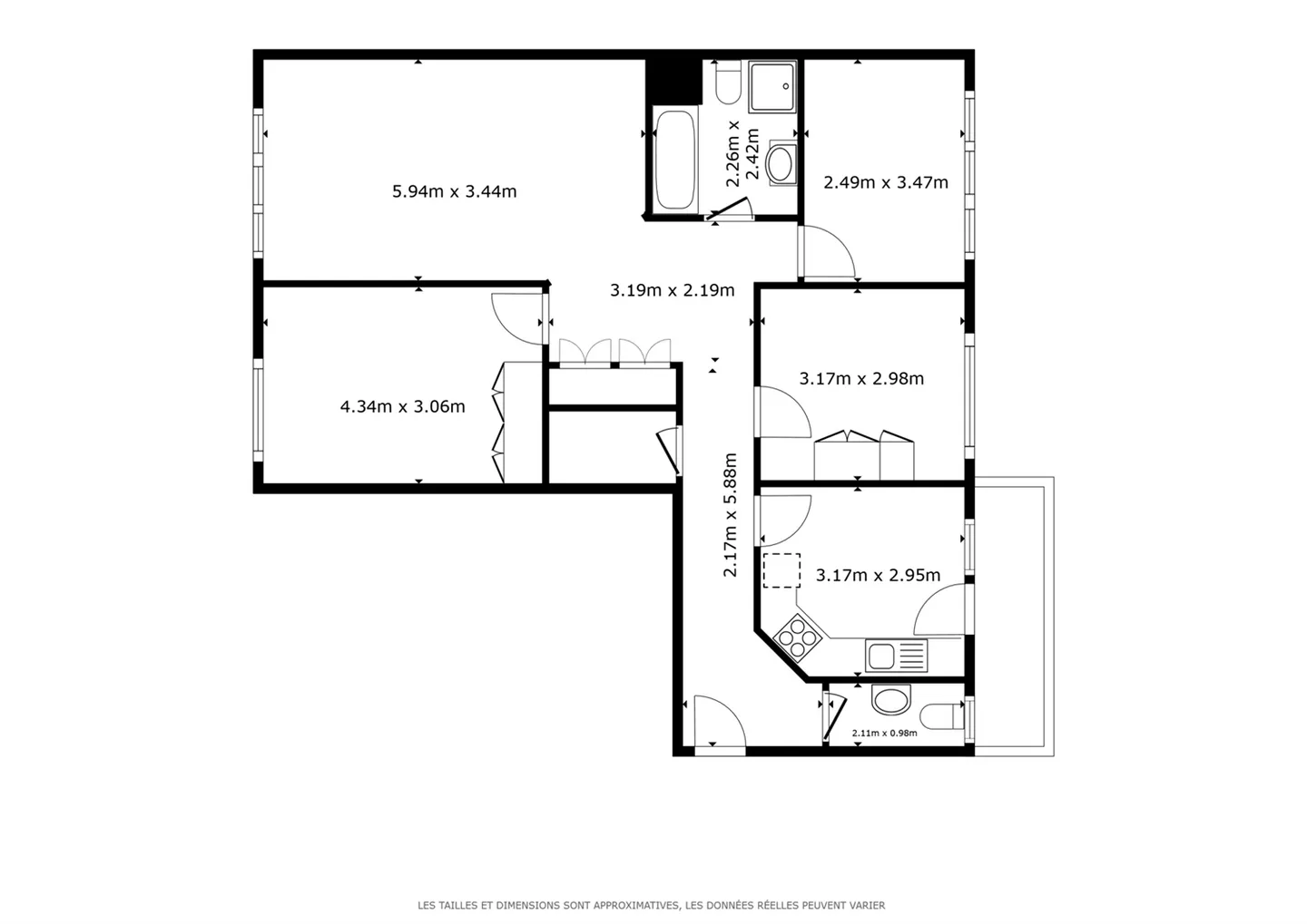 CHARMANTES 4.5 ZIMMER WOHNUNG MIT 96 M2, ZWEI SCHRITE VOM BAHNHOF SION - Foto 10 von 11