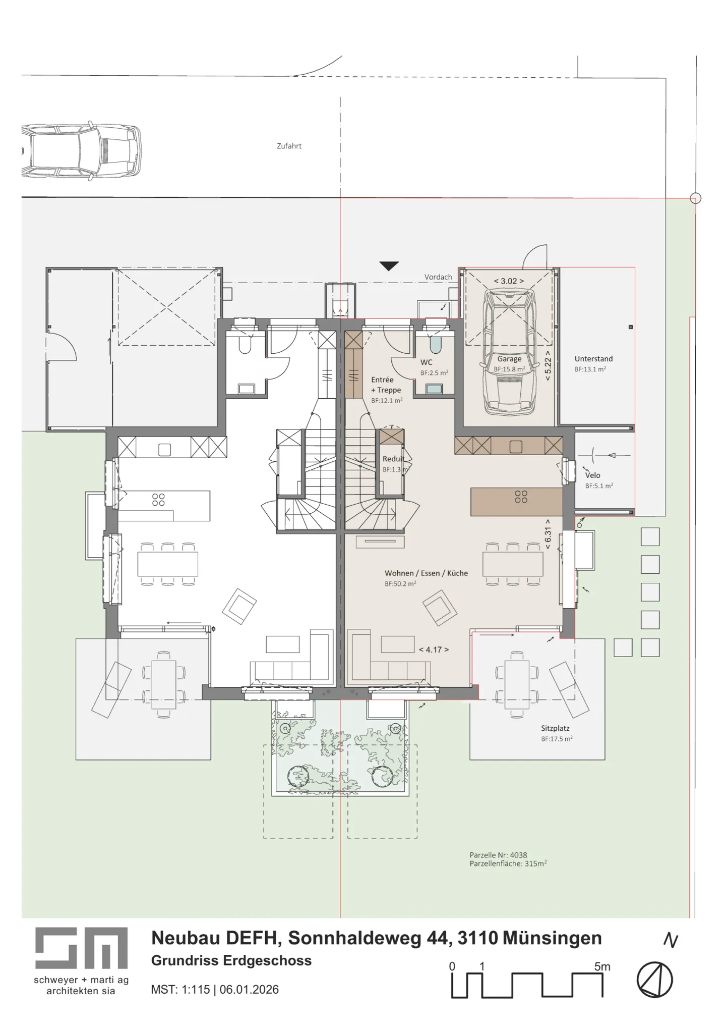 Ampia casa bifamiliare (nuova costruzione) in vendita con vista sul verde - Foto 9 di 13