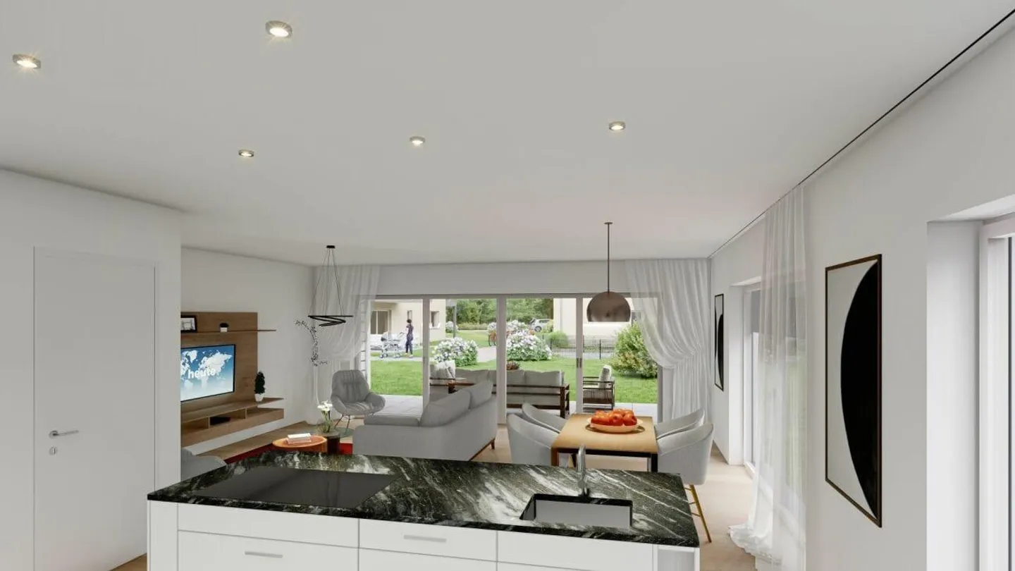 Newly built 6.5-room semi-detached house with garden in Saland - Photo 1 of 9