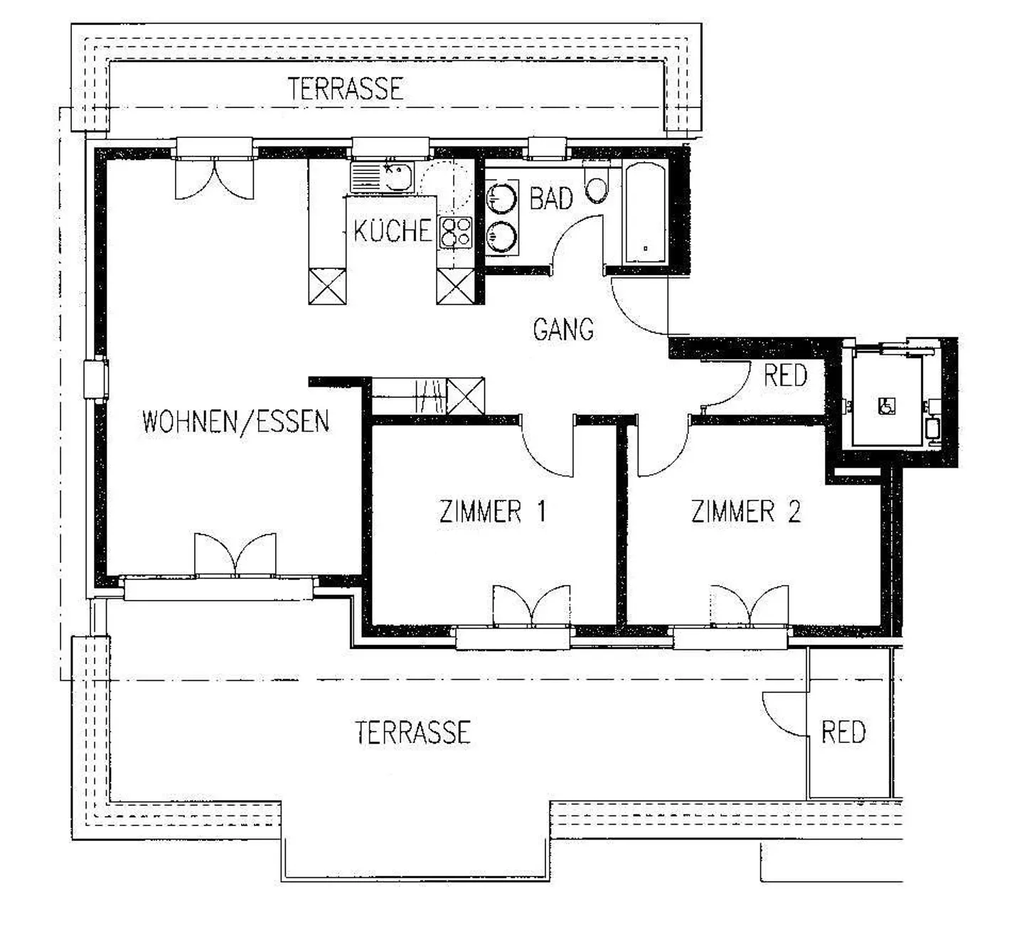 Modernes Apartment mit Terrassen - Foto 9 von 9