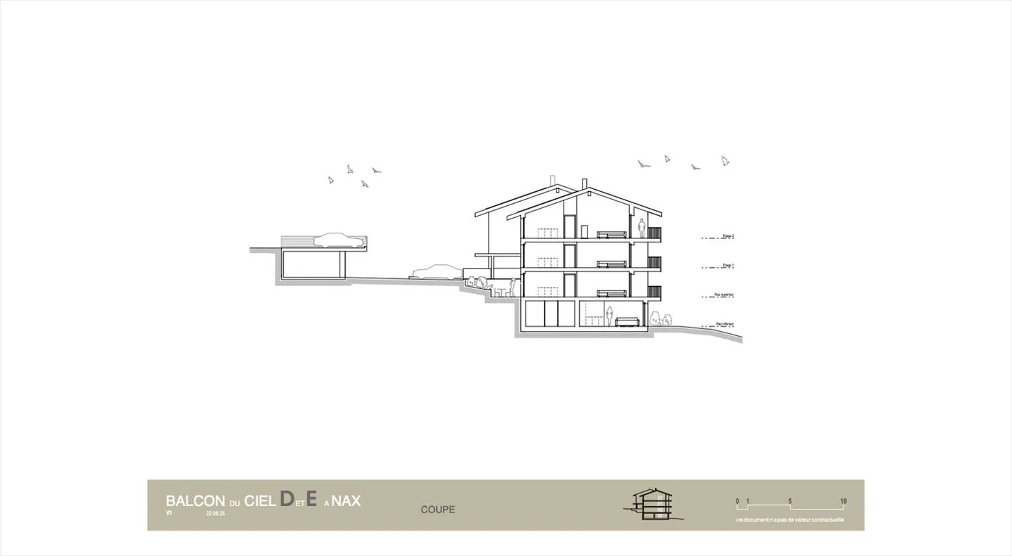 Balcon du ciel à Nax - Appartements principaux du studio à 4 pièces, début de la construction au printemps 2025 - Photo 5 sur 11