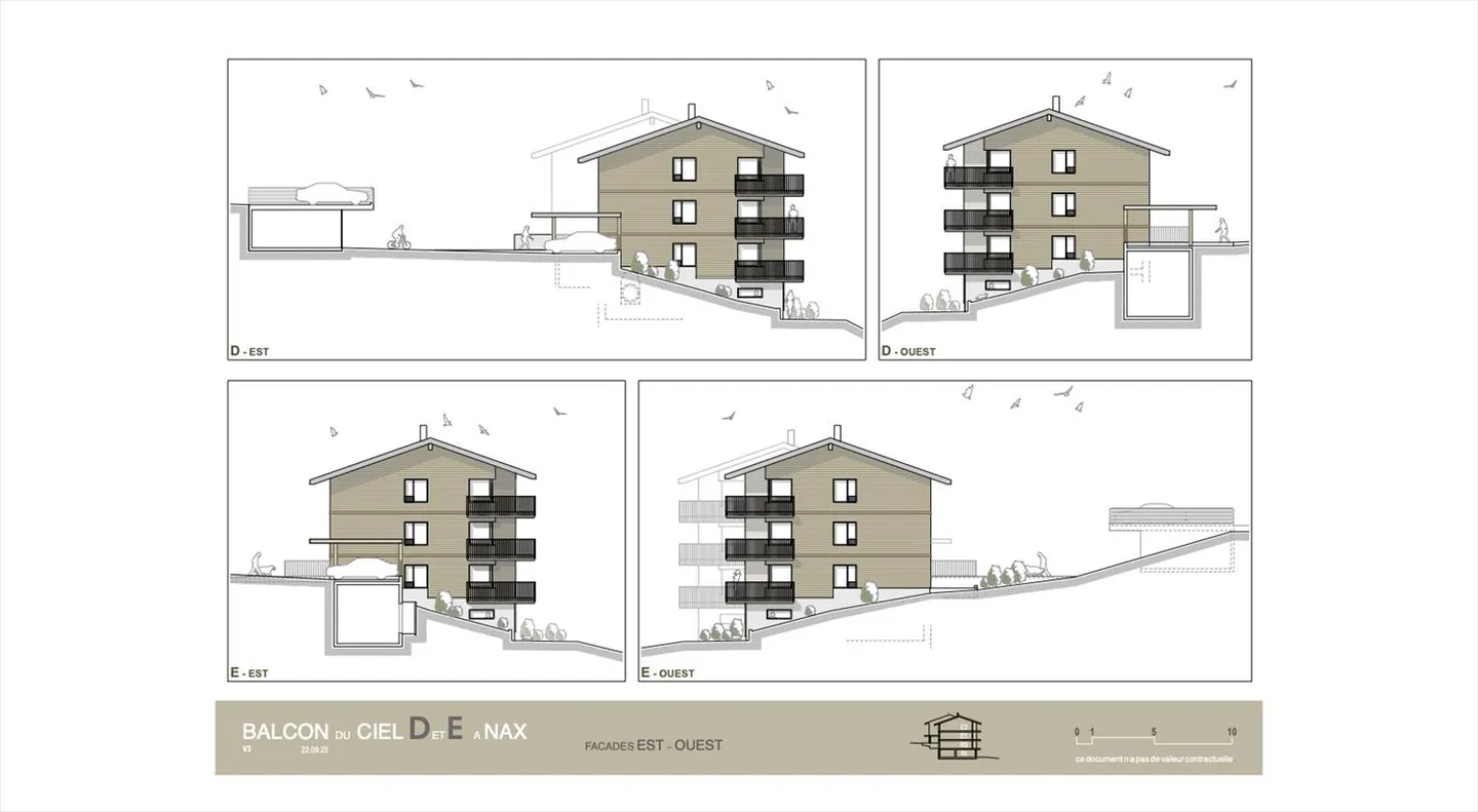 Balcon du ciel à Nax - Appartements principaux du studio à 4 pièces, début de la construction au printemps 2025 - Photo 6 sur 11