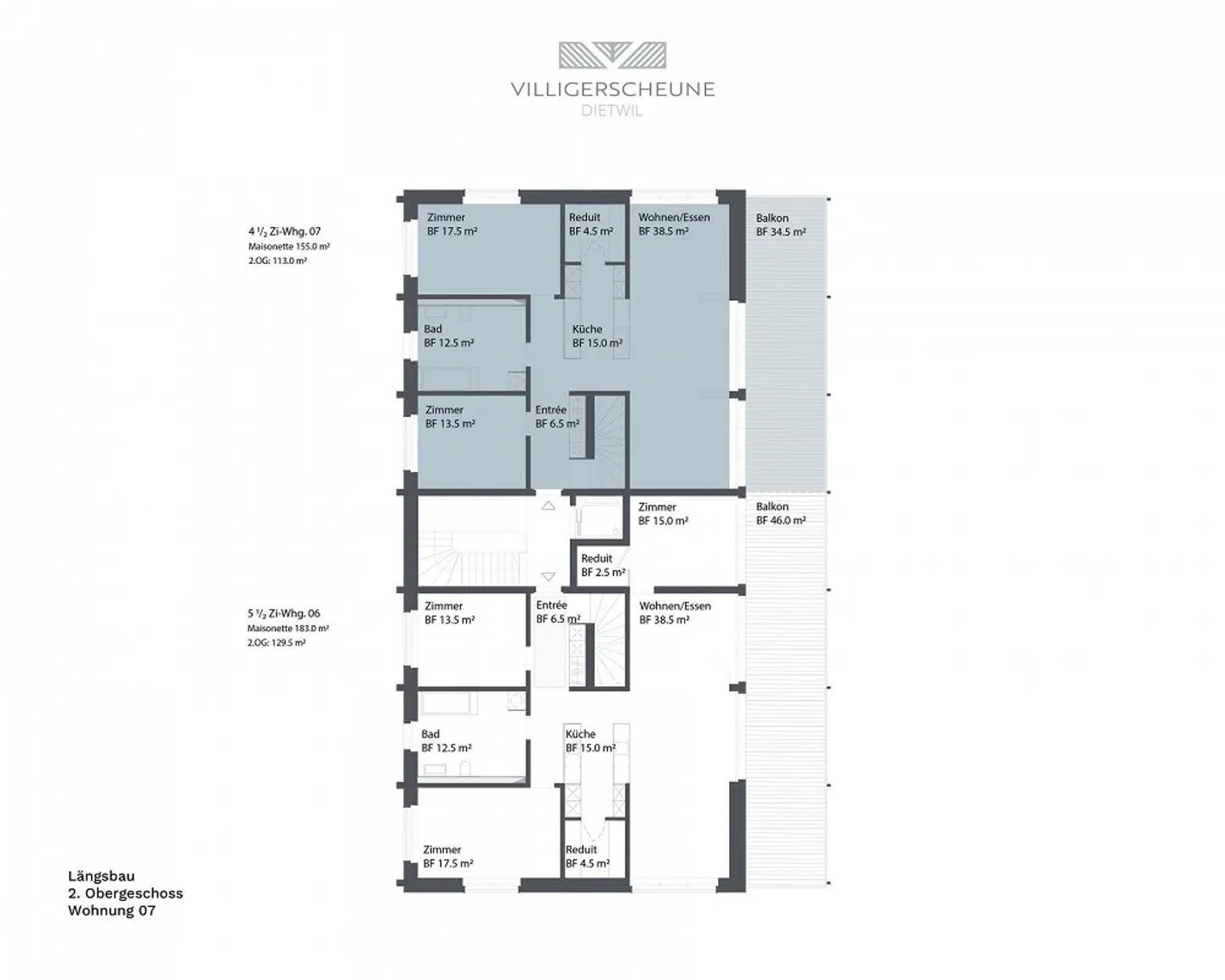 Villigerscheune 4.5 Room Attic Maisonette Apartment - Photo 8 of 10