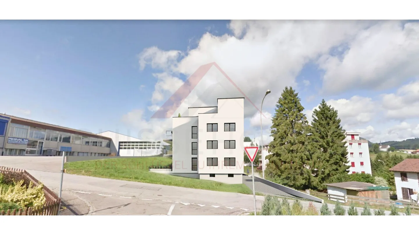Attraktives Baugrundstück mit bewilligtem Projekt für 11 moderne Wohnungen in Reconvilier (Berner Jura) - Foto 2 von 9