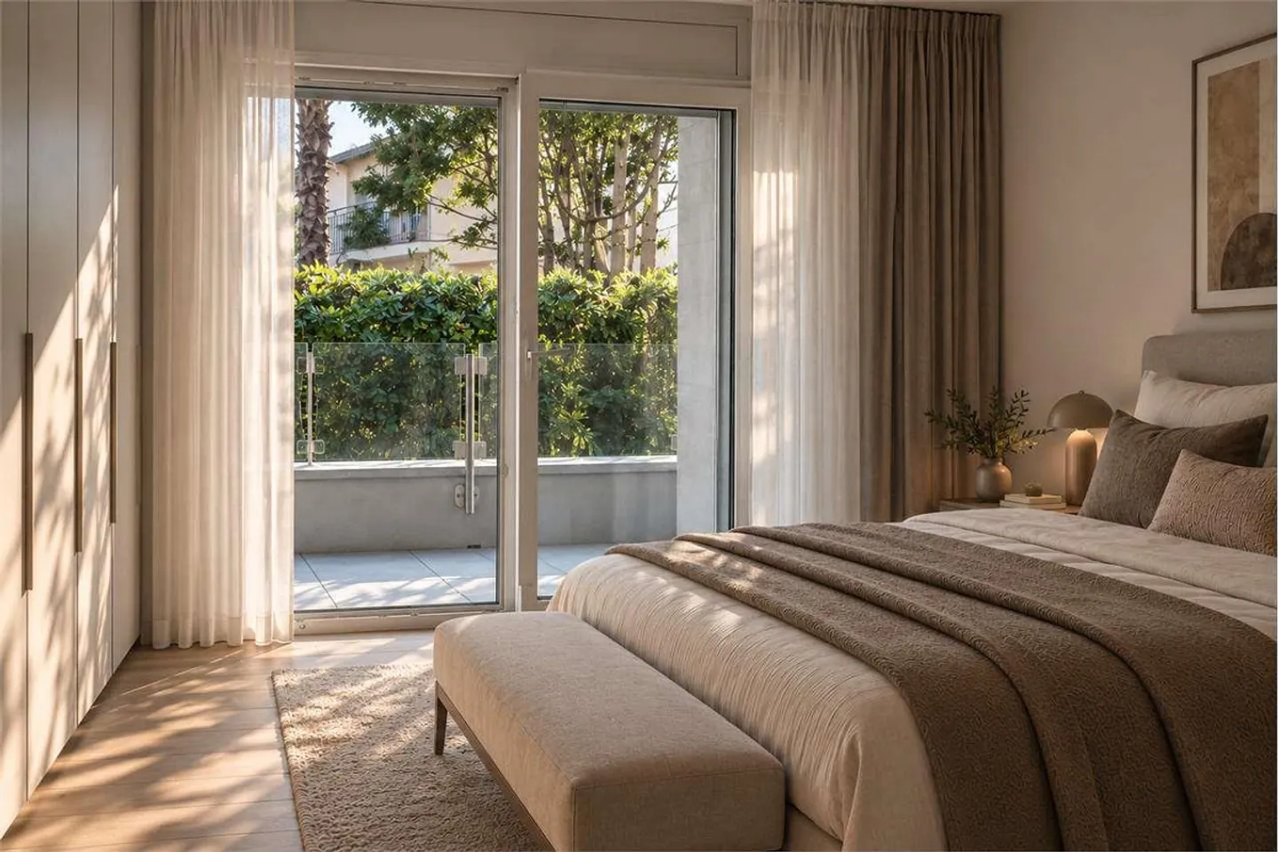 Elegant 3.5-room apartment with terrace and open view - Photo 8 of 9