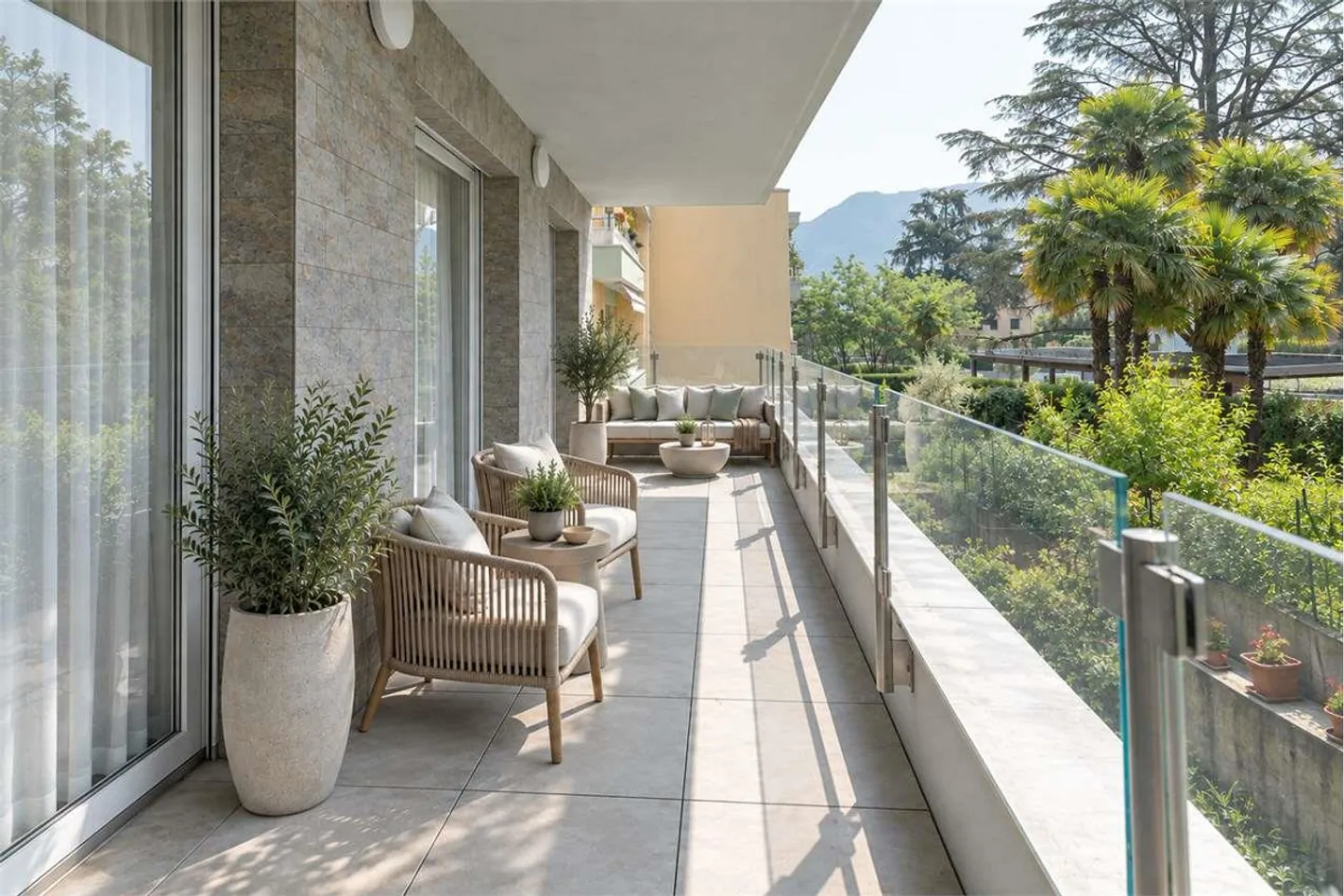Elegant 3.5-room apartment with terrace and open view - Photo 4 of 9
