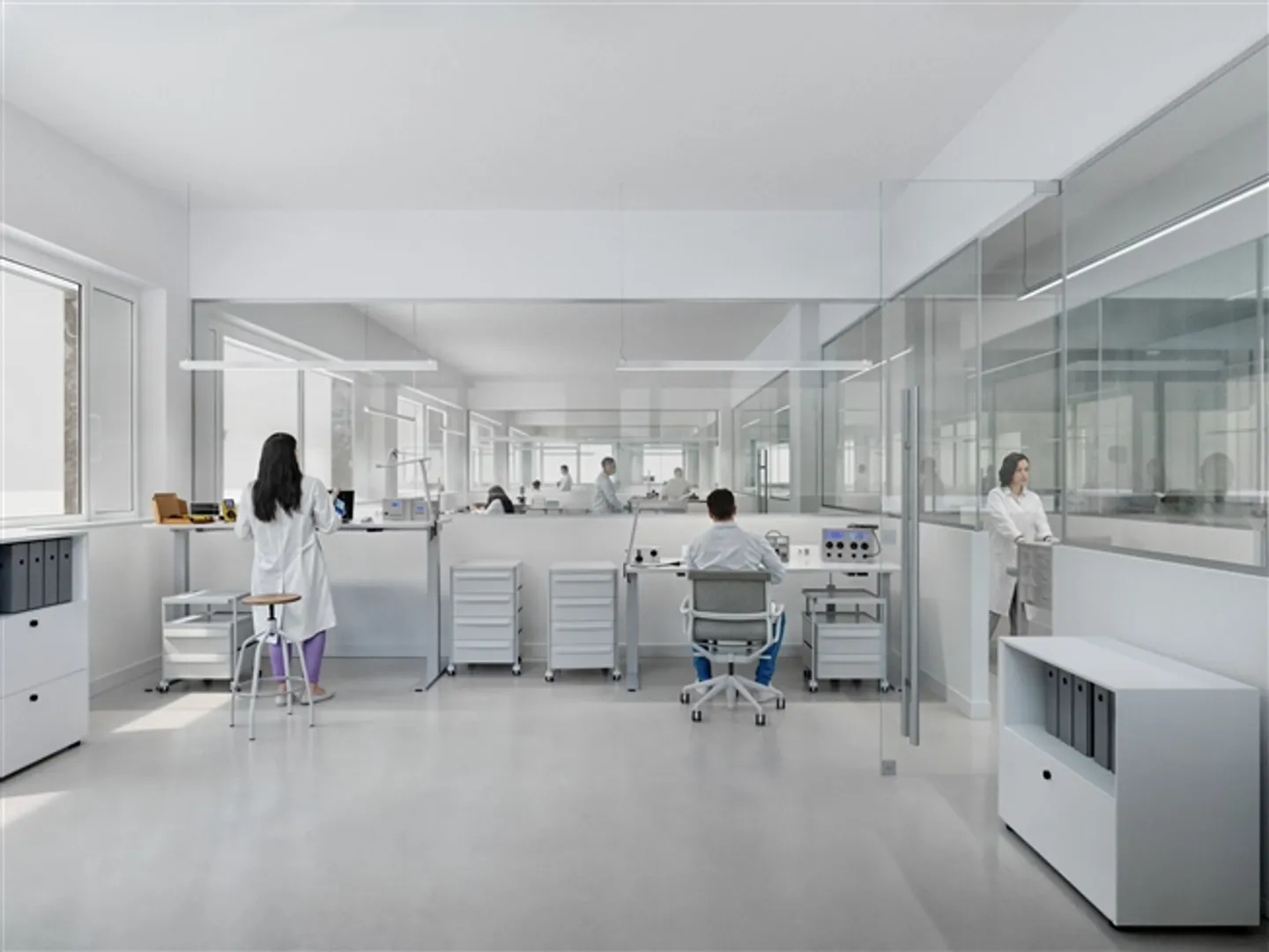 Waadtländer Büros, 4 Etagen von 750 m2 noch zu vermieten Minergie teilbar ab 350 m2 am Fusse der Metro M1 und SBB Station - Foto 5 von 11