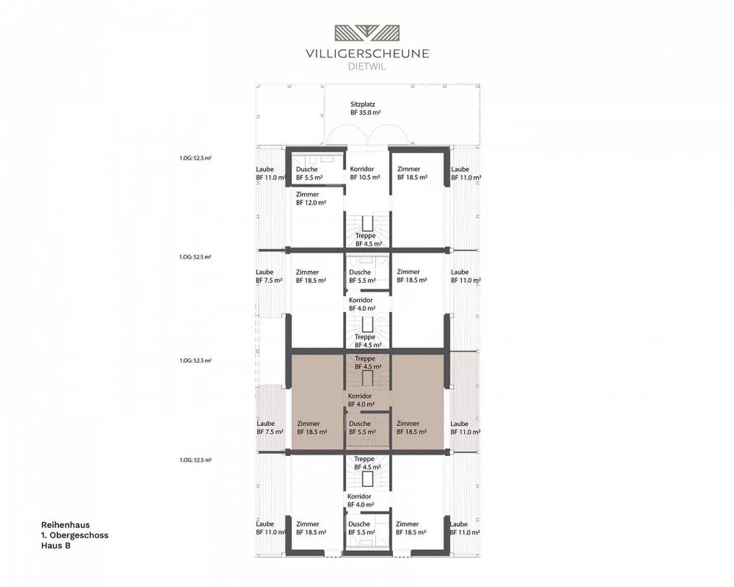 Villigerscheune 6.5 Room Middle Row House - South - Photo 9 of 13