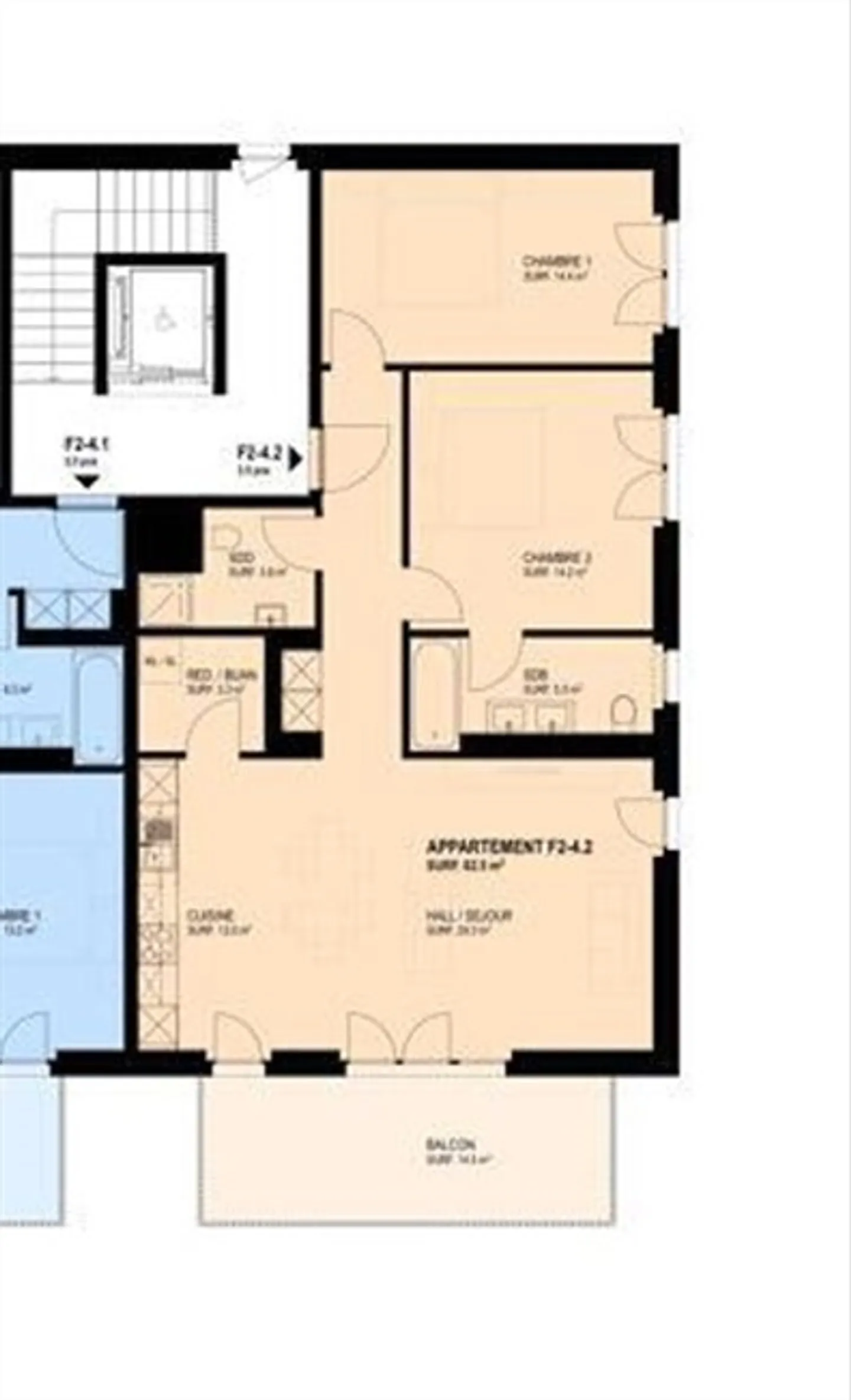 Appartement moderne de 3,5 pièces avec balcon - Photo 8 sur 8