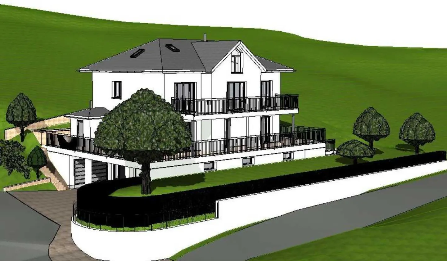 Zu vermieten in Mammern, angrenzend an Landwirtschaftszone, freistehendes 6½ Zi.-EFH mit Lift; Unverbaubarer Hanglage und Sicht auf See ! - Foto 1 von 16