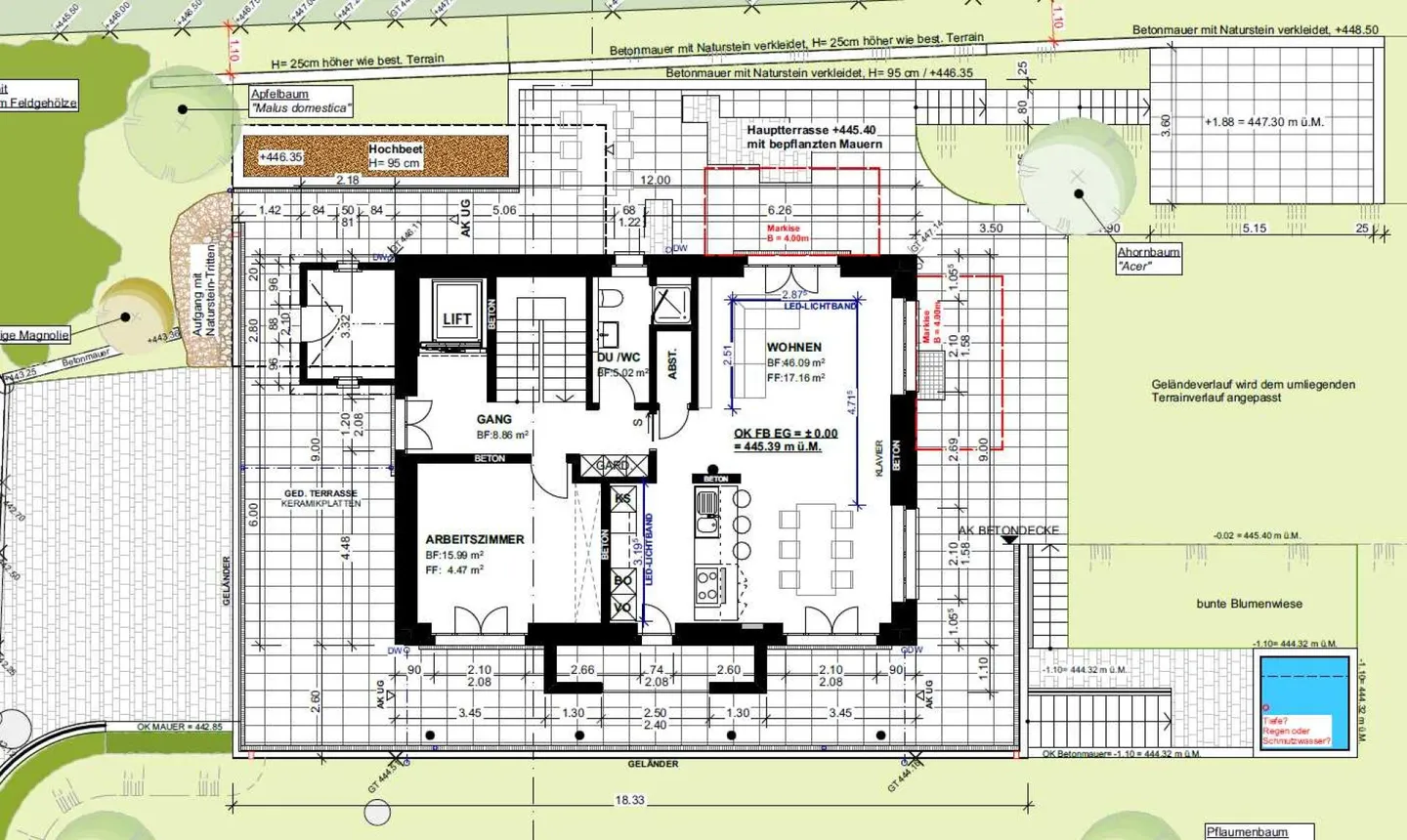 Zu vermieten in Mammern, angrenzend an Landwirtschaftszone, freistehendes 6½ Zi.-EFH mit Lift; Unverbaubarer Hanglage und Sicht auf See ! - Foto 5 von 16