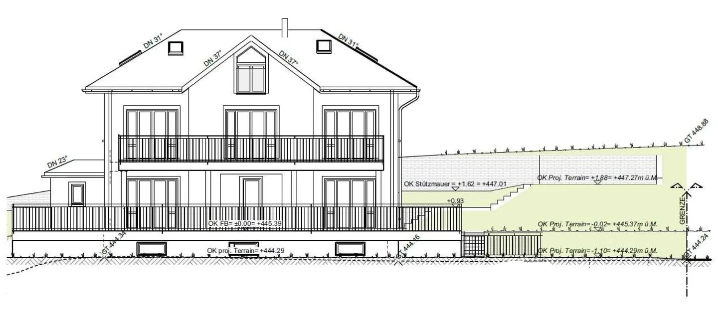 Zu vermieten in Mammern, angrenzend an Landwirtschaftszone, freistehendes 6½ Zi.-EFH mit Lift; Unverbaubarer Hanglage und Sicht auf See ! - Foto 9 von 16