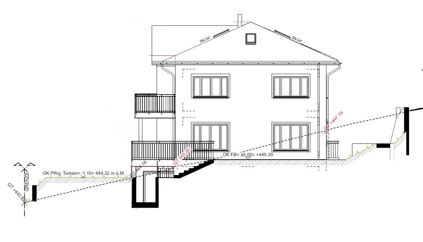 Zu vermieten in Mammern, angrenzend an Landwirtschaftszone, freistehendes 6½ Zi.-EFH mit Lift; Unverbaubarer Hanglage und Sicht auf See ! - Foto 12 von 16