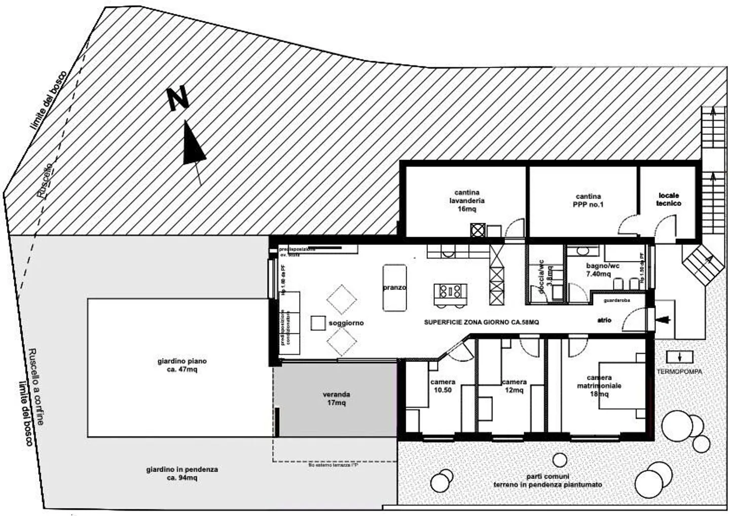 Exklusiv und geräumig 4.5 Zimmer mit Garten in Capriasca - Foto 8 von 8
