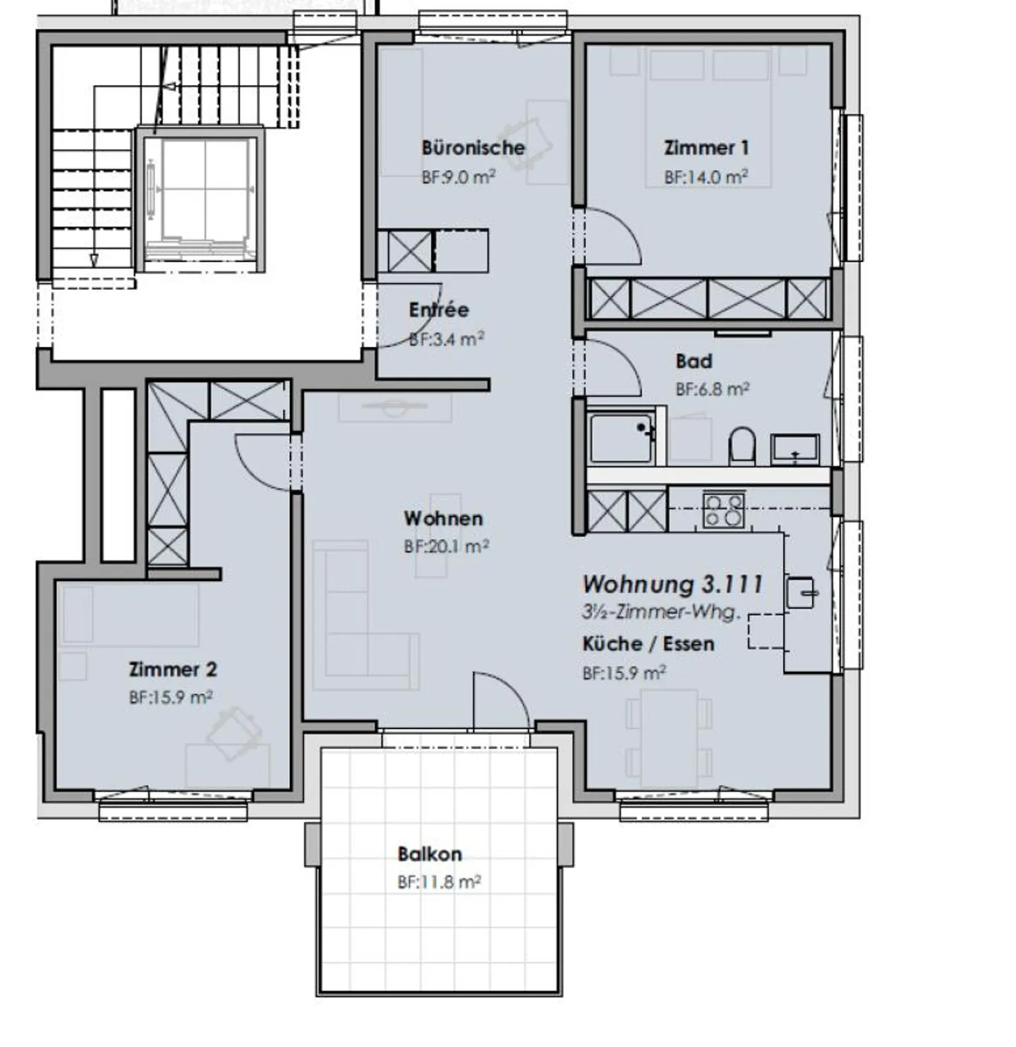 Cozy 3.5-room apartment in the middle of Grossdietwil - Photo 2 of 2