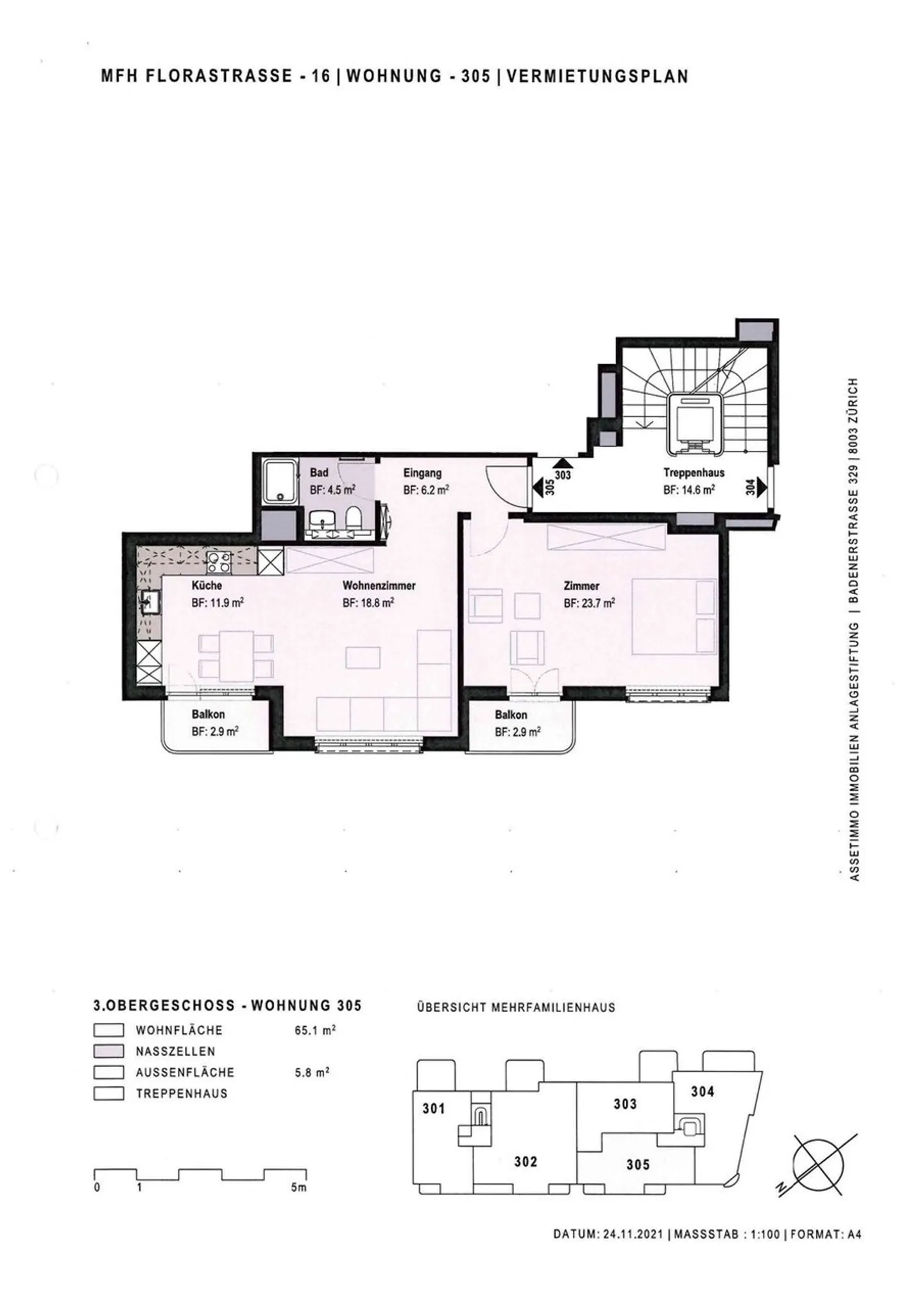 Bel appartement de 2,5 pièces avec 2 balcons au centre de Bienne - Photo 10 sur 10