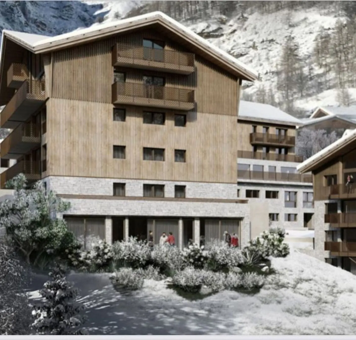 Serviced Hotel Residence Apartments mit Mieteinnahmen in Saas-Fee - Foto 1 von 12