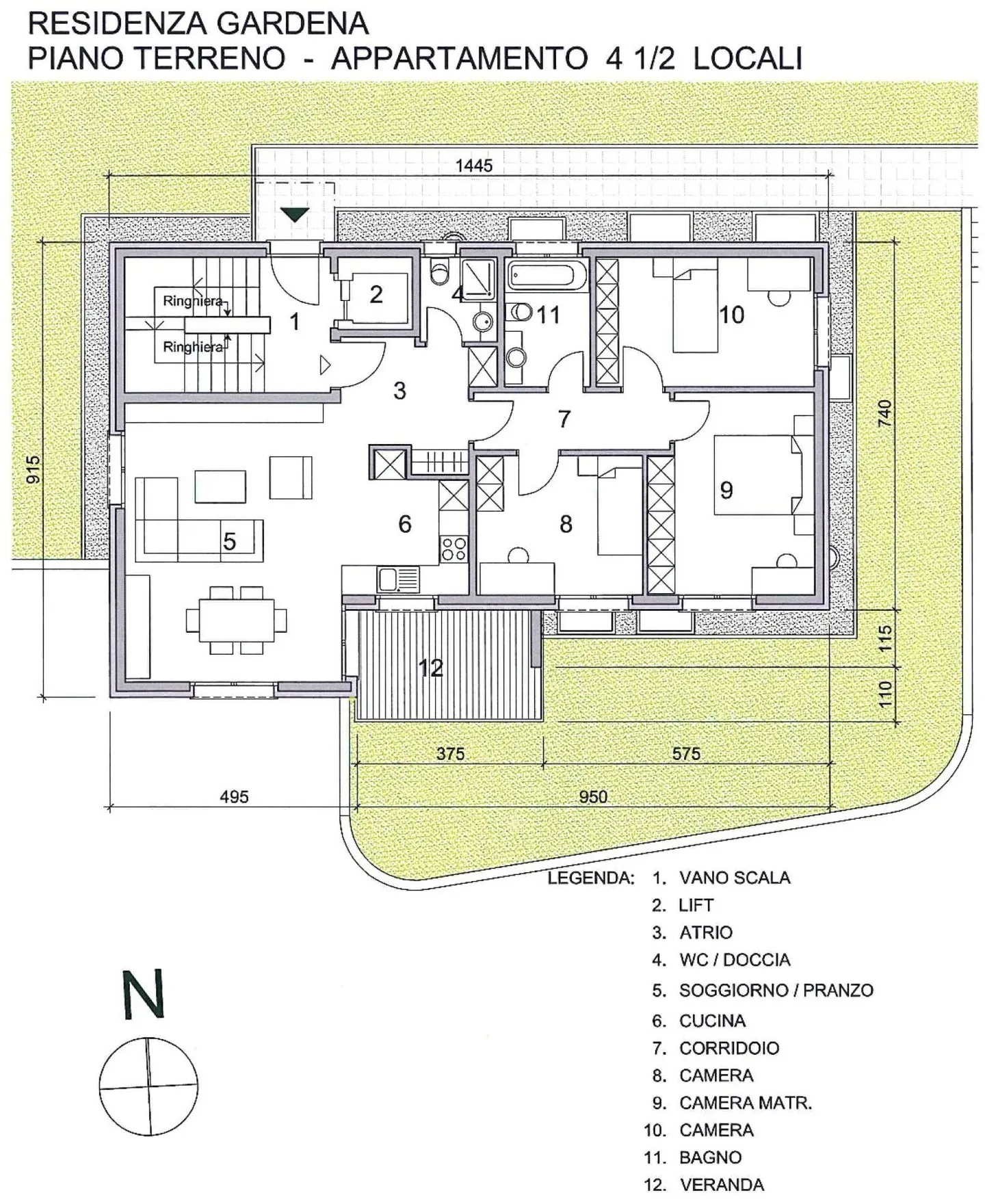 4.5-ZIMMER-WOHNUNG MIT GARTEN IN LUMINO - Foto 14 von 14